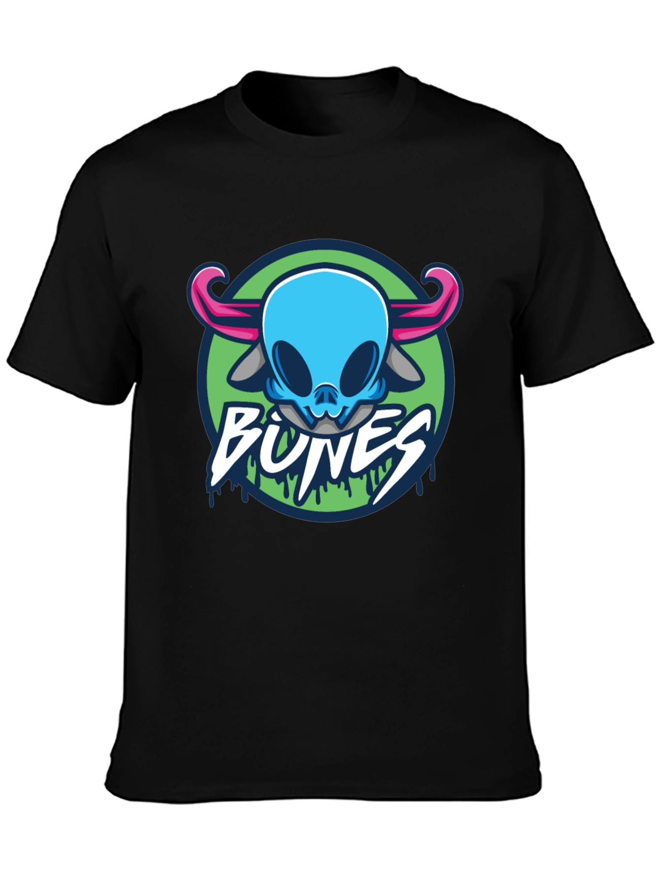 Bones T-Shirt Graphic Skull Horns