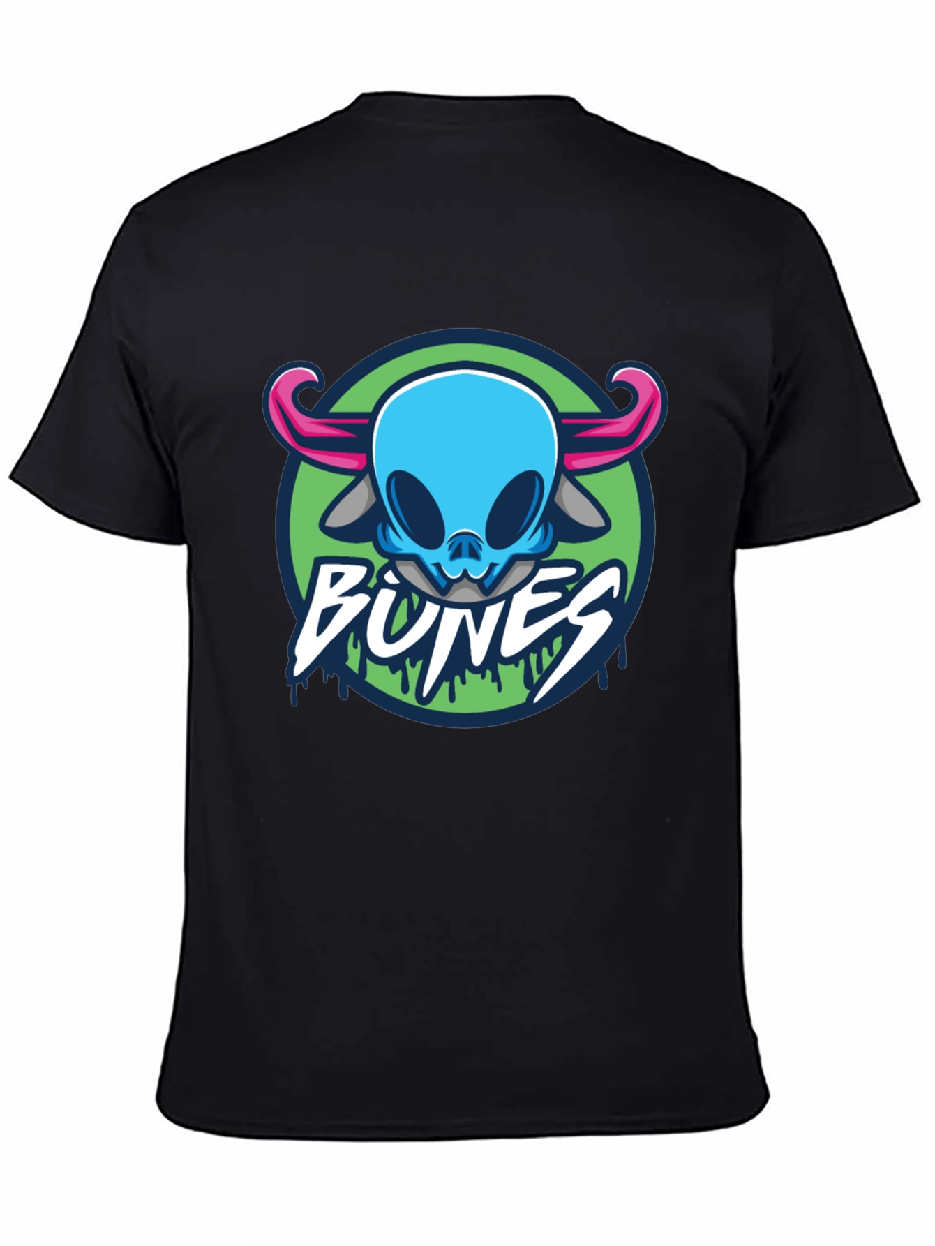 Bones T-Shirt Graphic Skull Horns