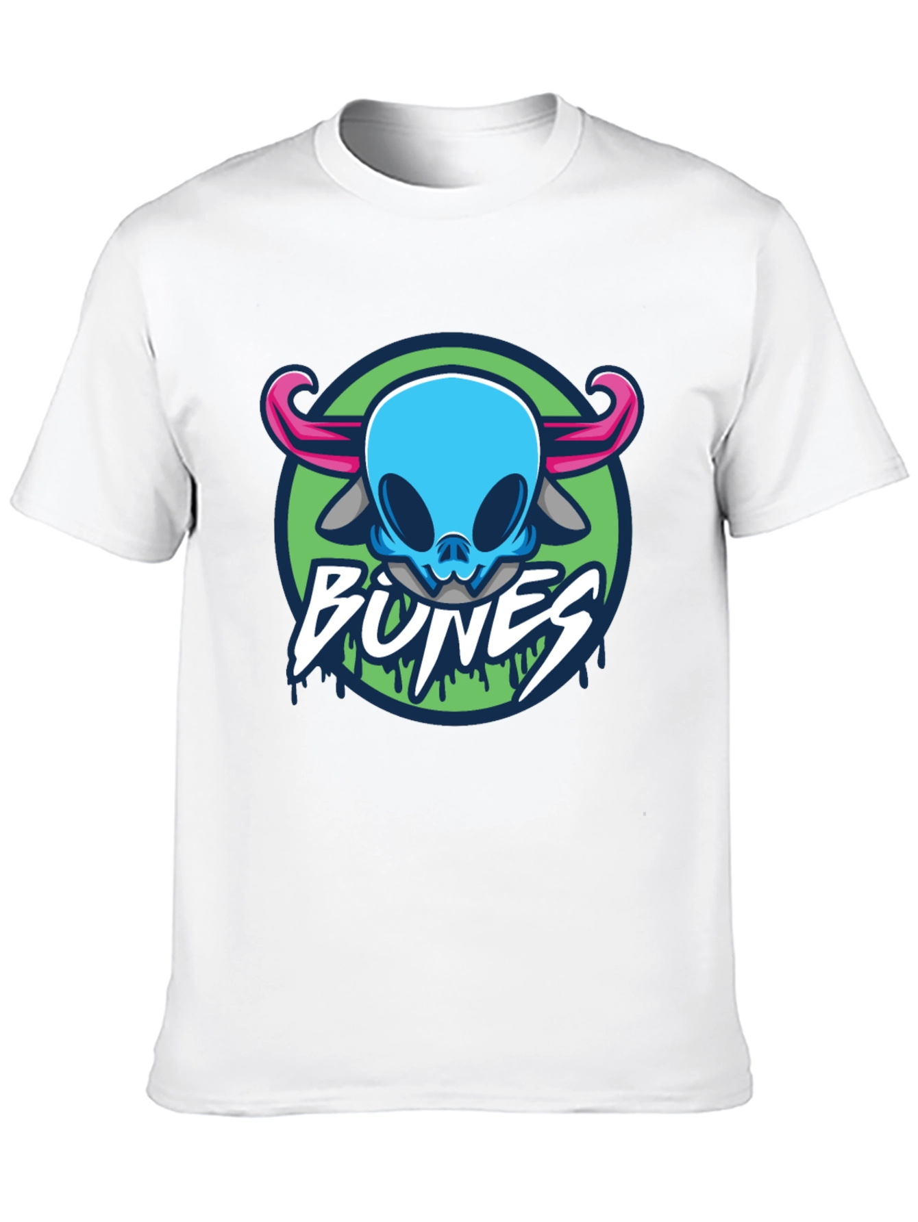 Bones T-Shirt Graphic Skull Horns