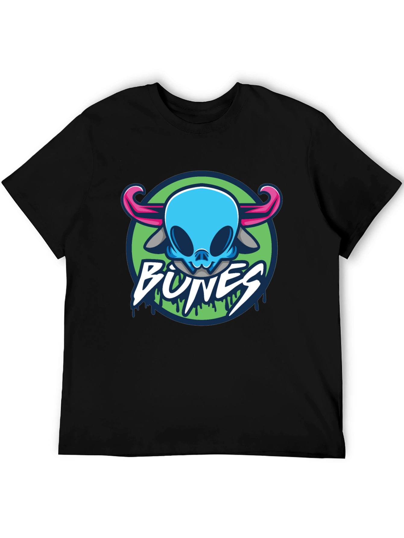 Bones T-Shirt Graphic Skull Horns