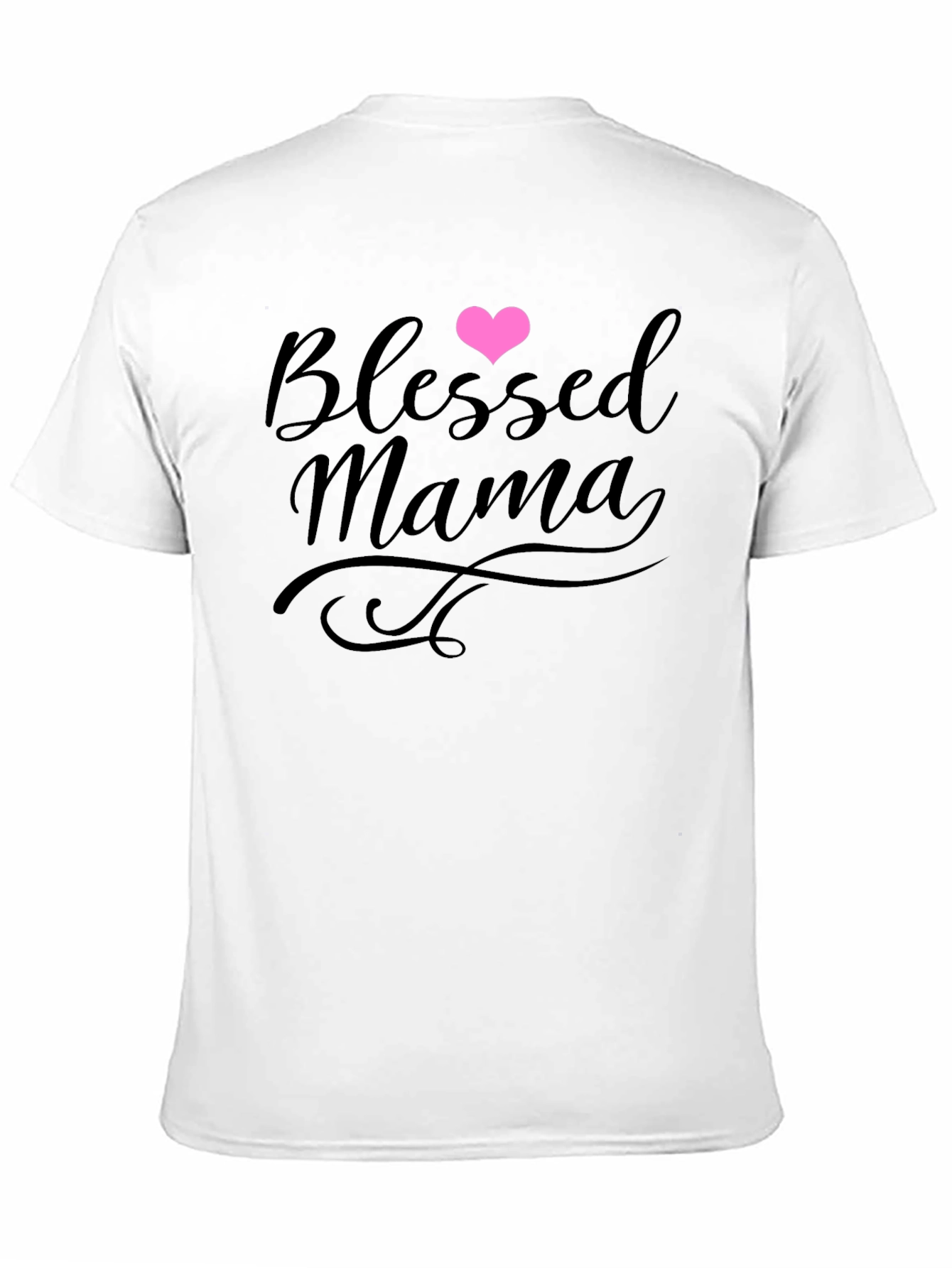Blessed Mama Heart Graphic Tee - Soft Cotton Blend