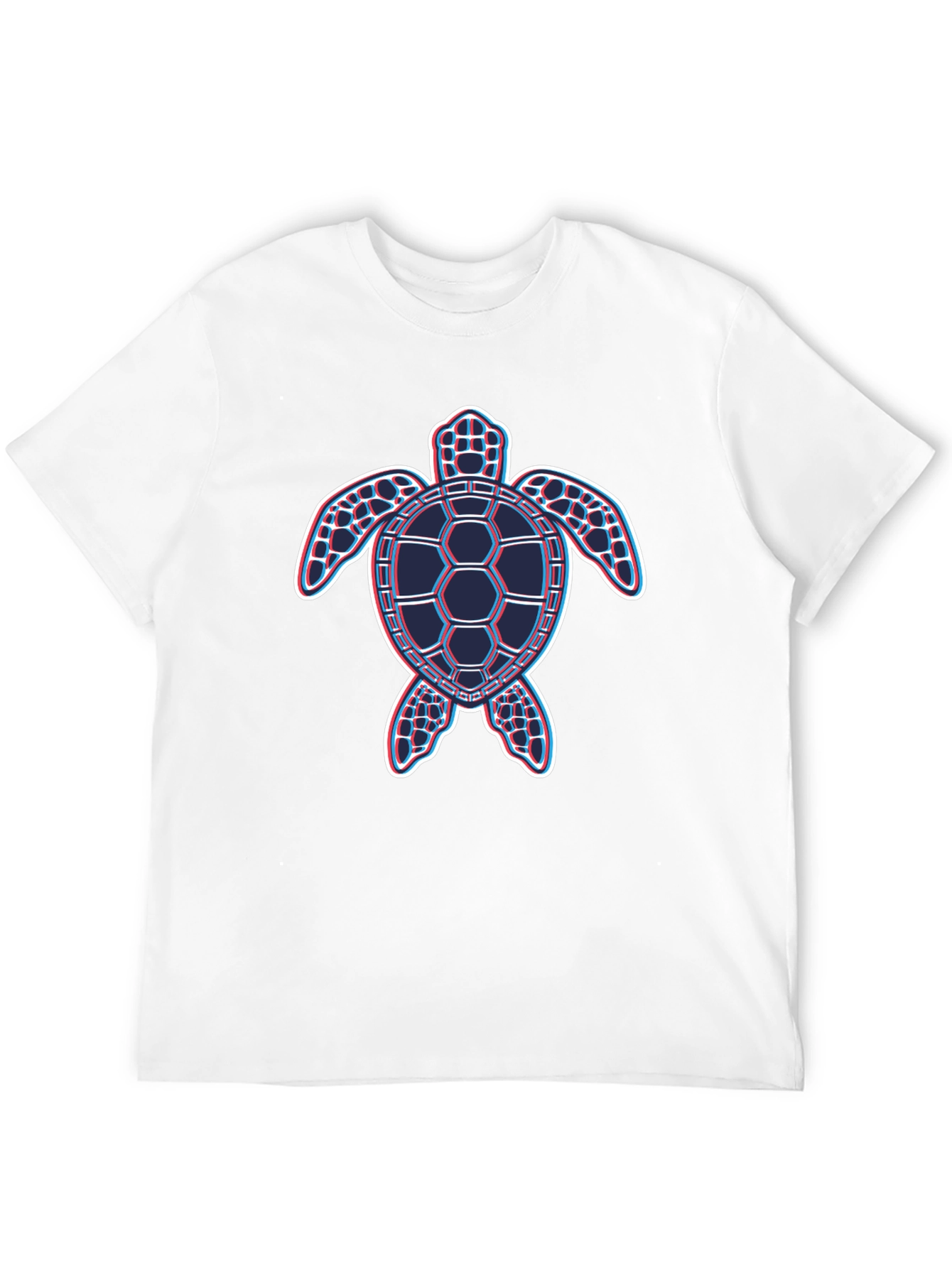Retro Turtle Graphic T-Shirt - Black Crew Neck Tee