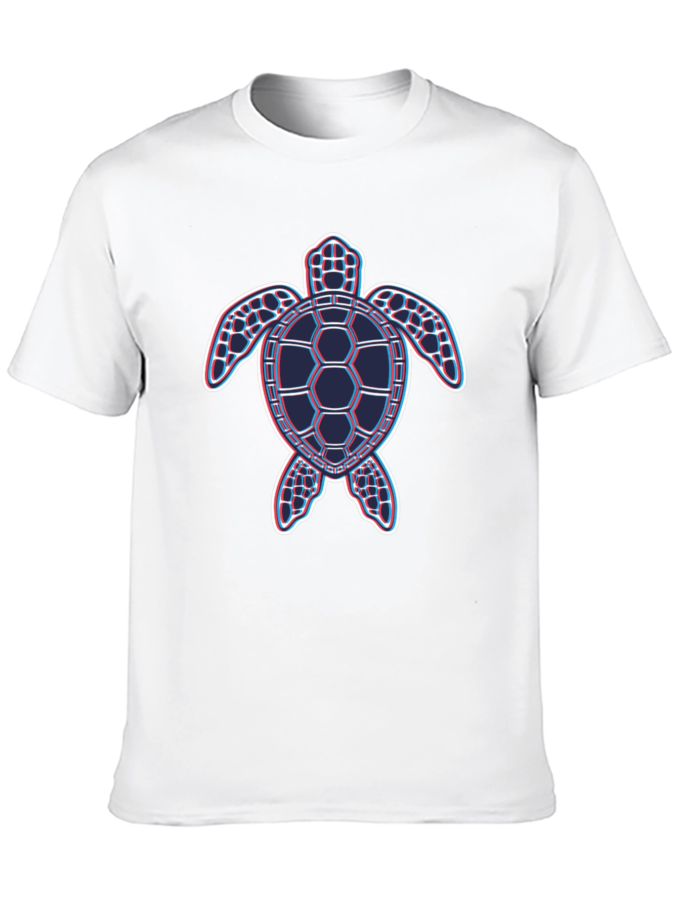 Retro Turtle Graphic T-Shirt - Black Crew Neck Tee
