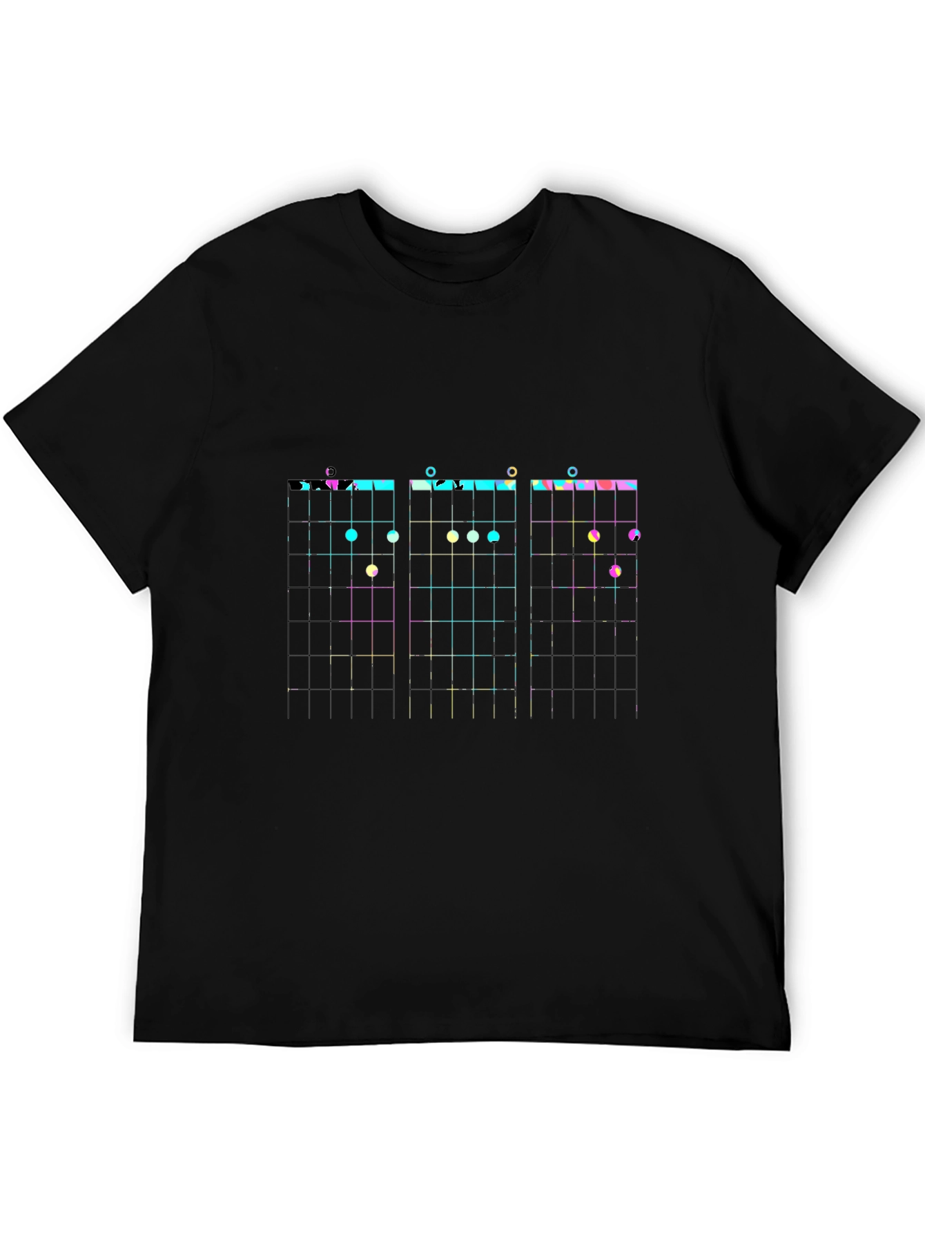 Guitar Chord Chart Black T-Shirt