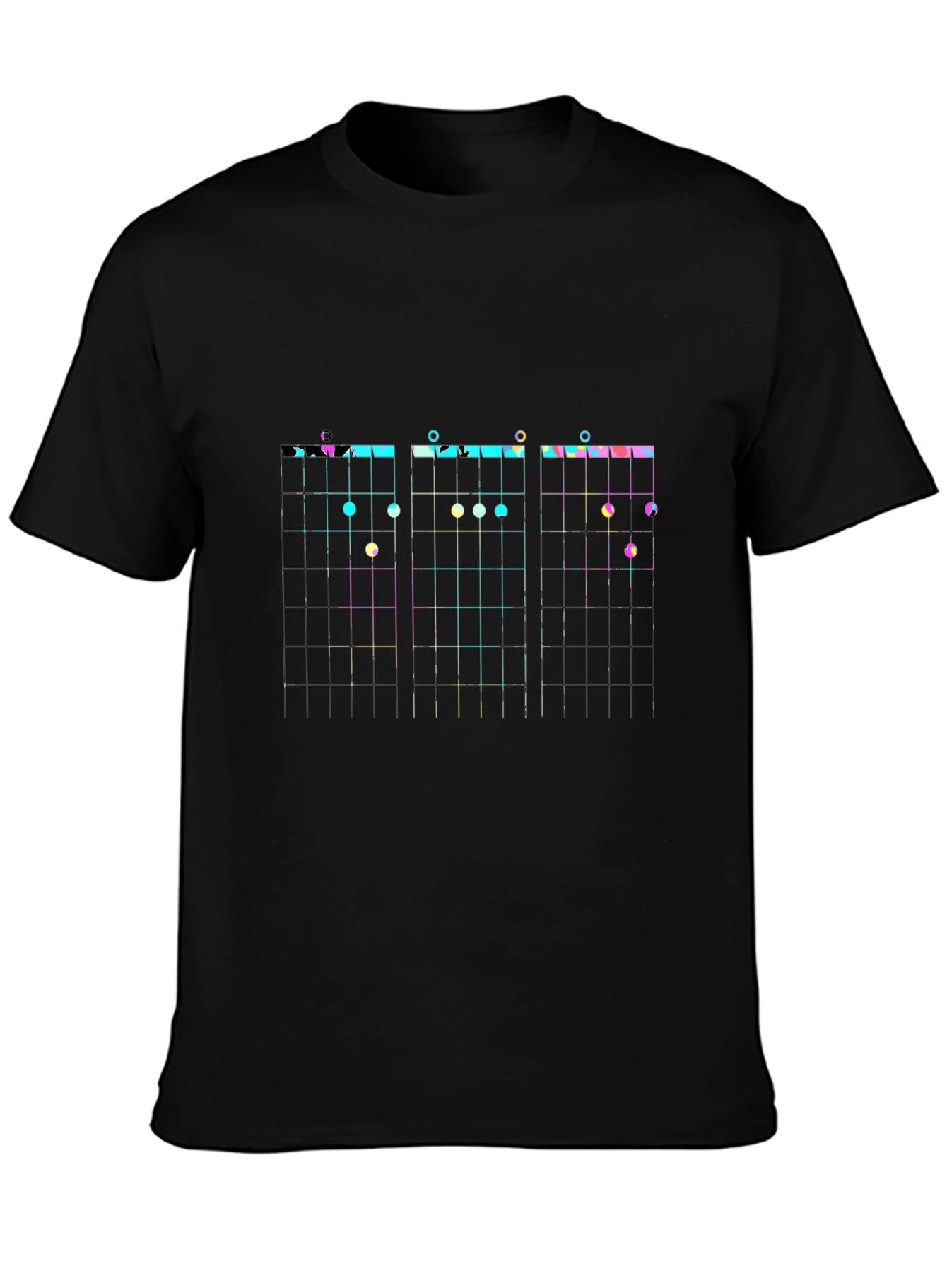 Guitar Chord Chart Black T-Shirt