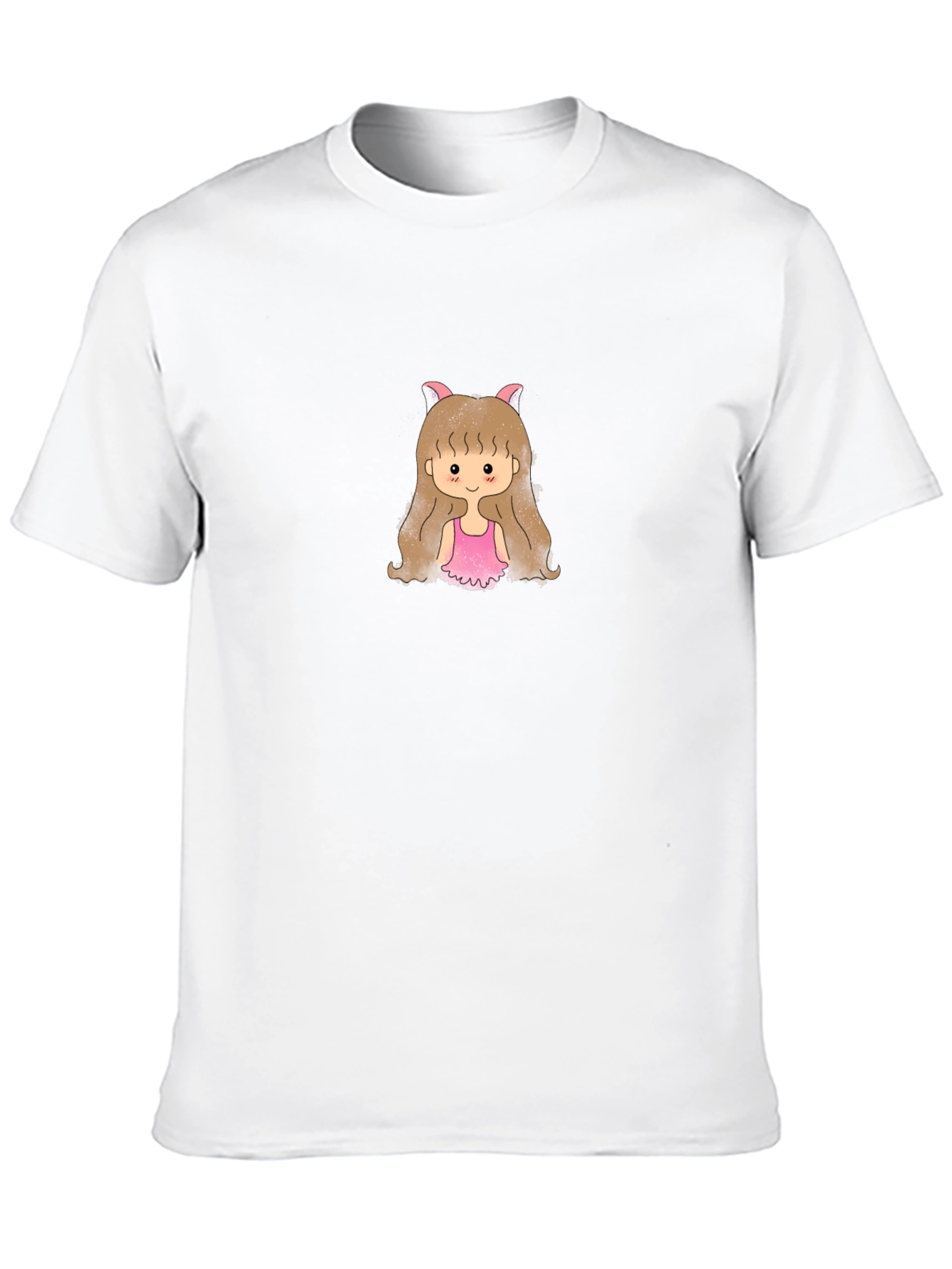 Cute Girl Graphic T-Shirt - Black Cotton Tee