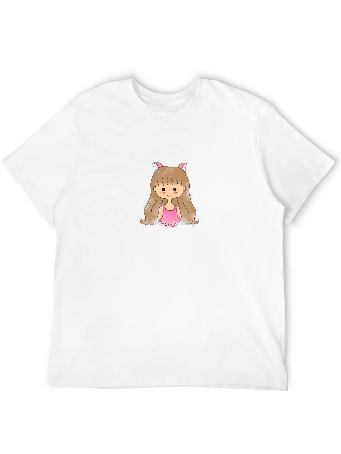 Cute Girl Graphic T-Shirt - Black Cotton Tee