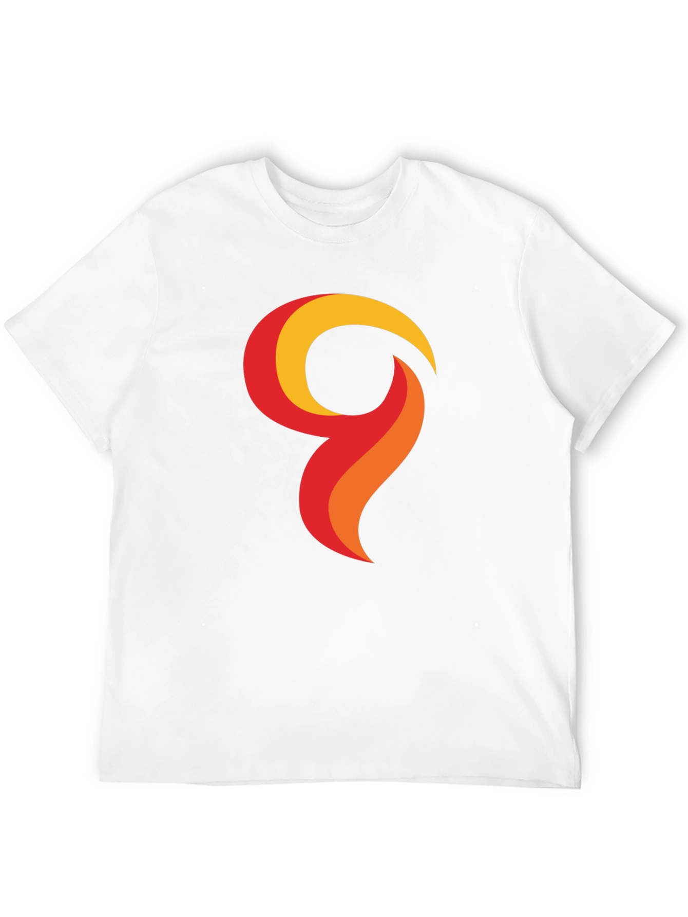 Bold Graphic Tee - Abstract Flame Design