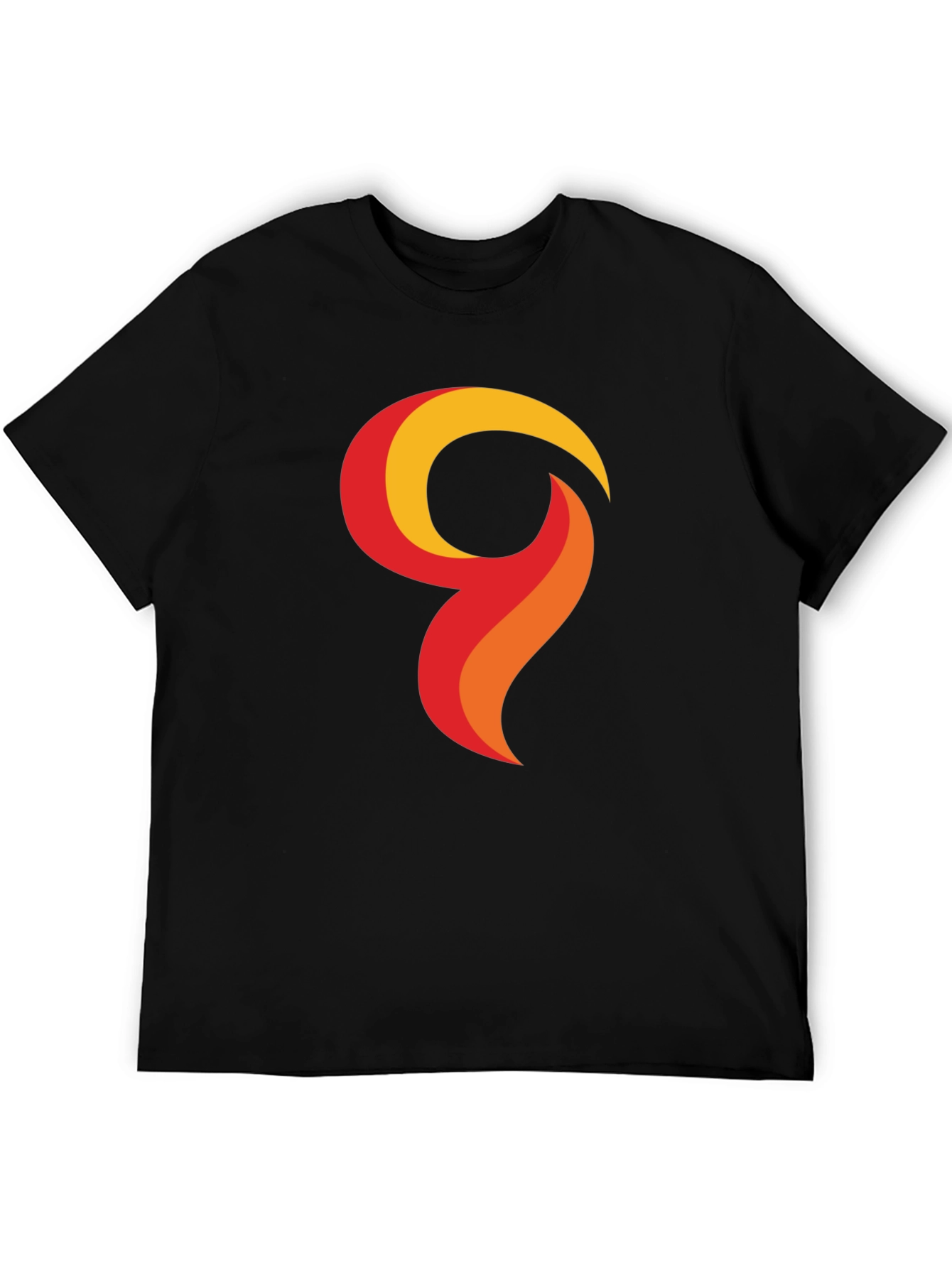 Bold Graphic Tee - Abstract Flame Design