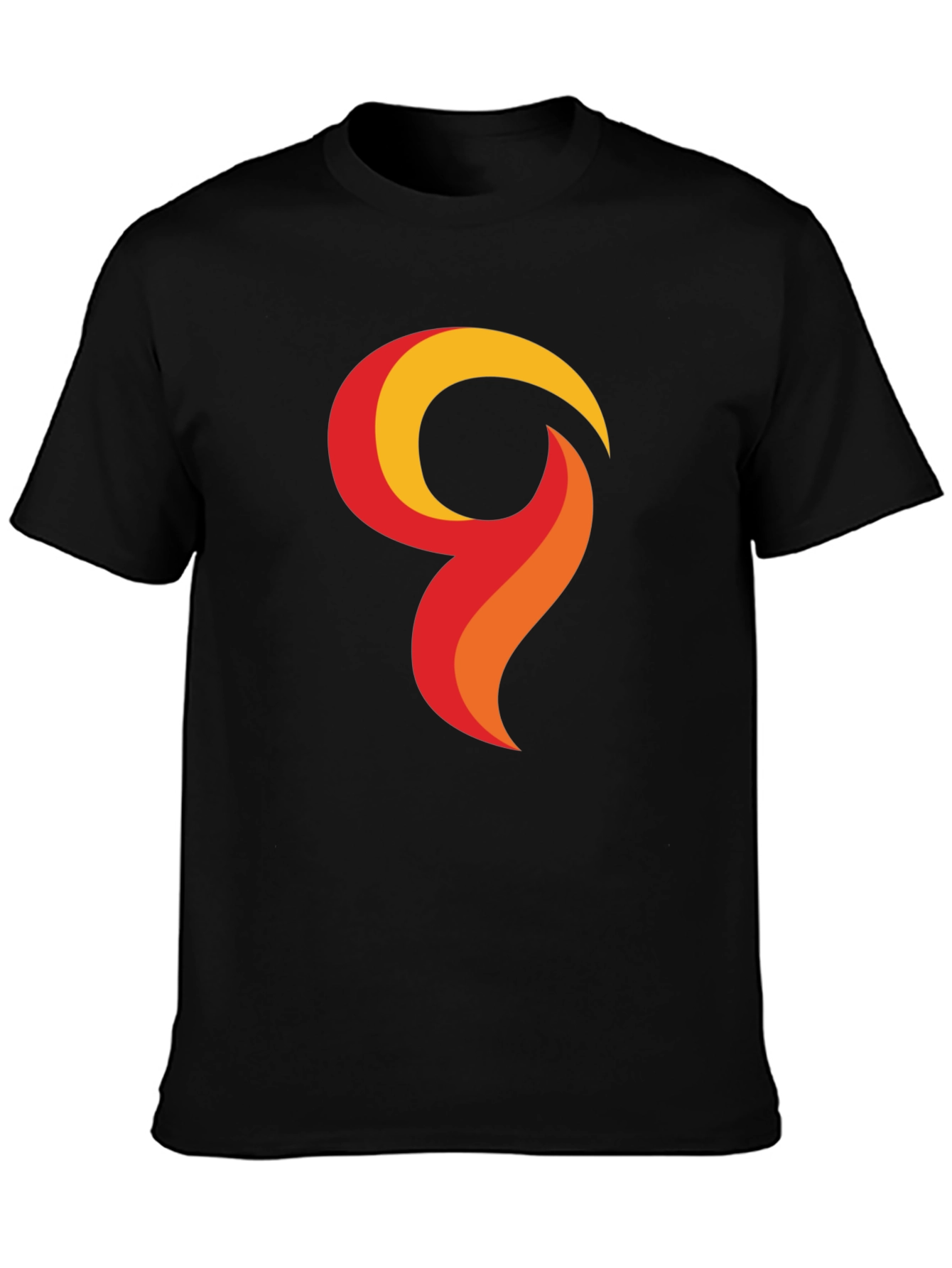 Bold Graphic Tee - Abstract Flame Design