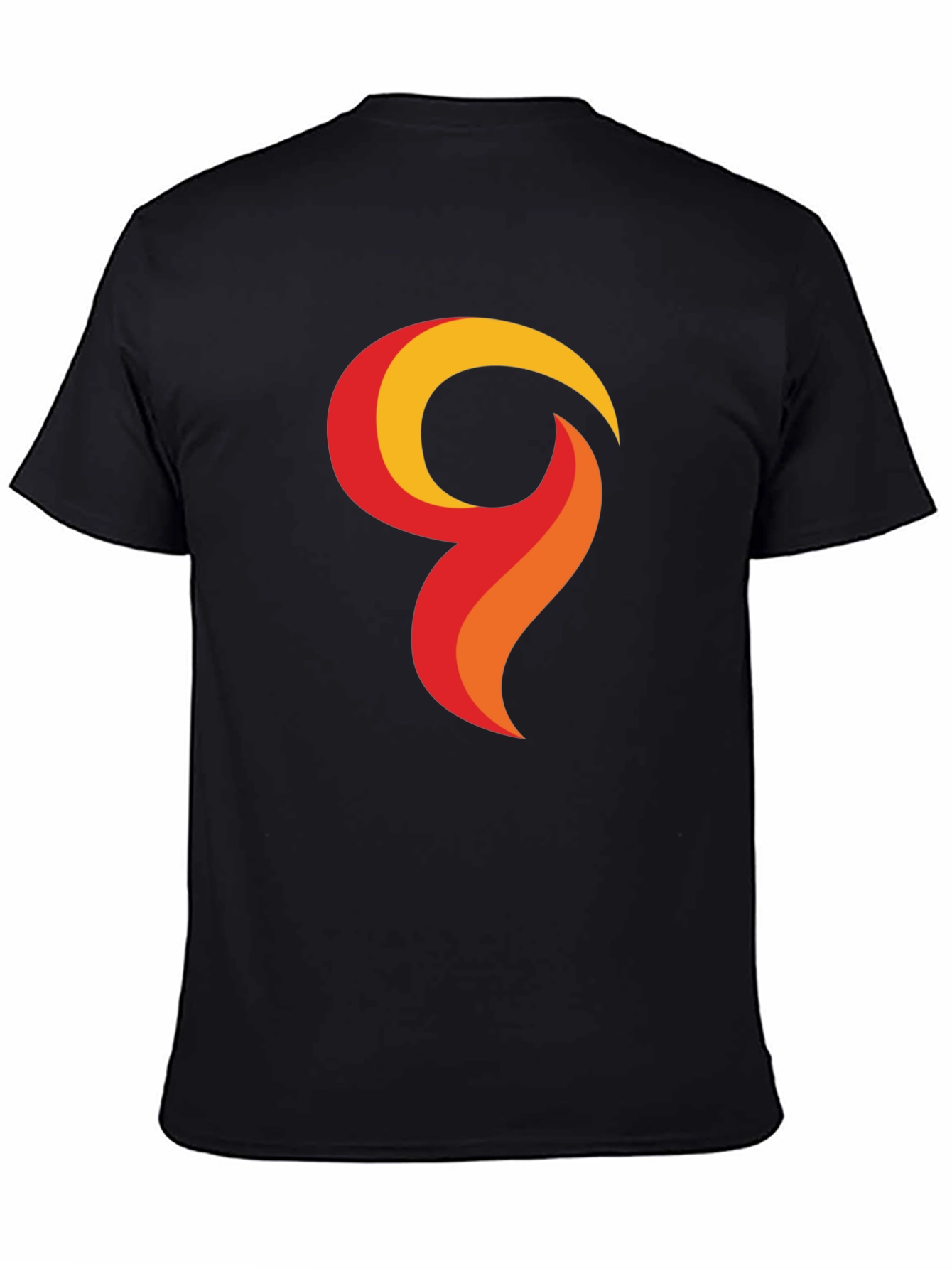 Bold Graphic Tee - Abstract Flame Design