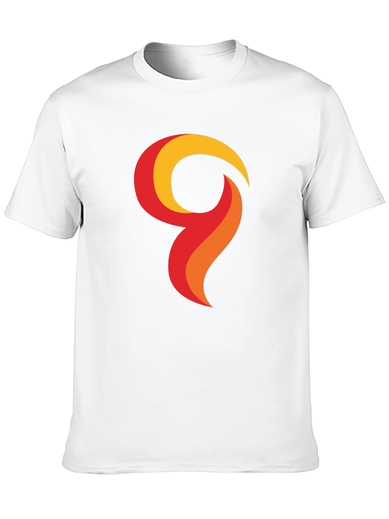 Bold Graphic Tee - Abstract Flame Design