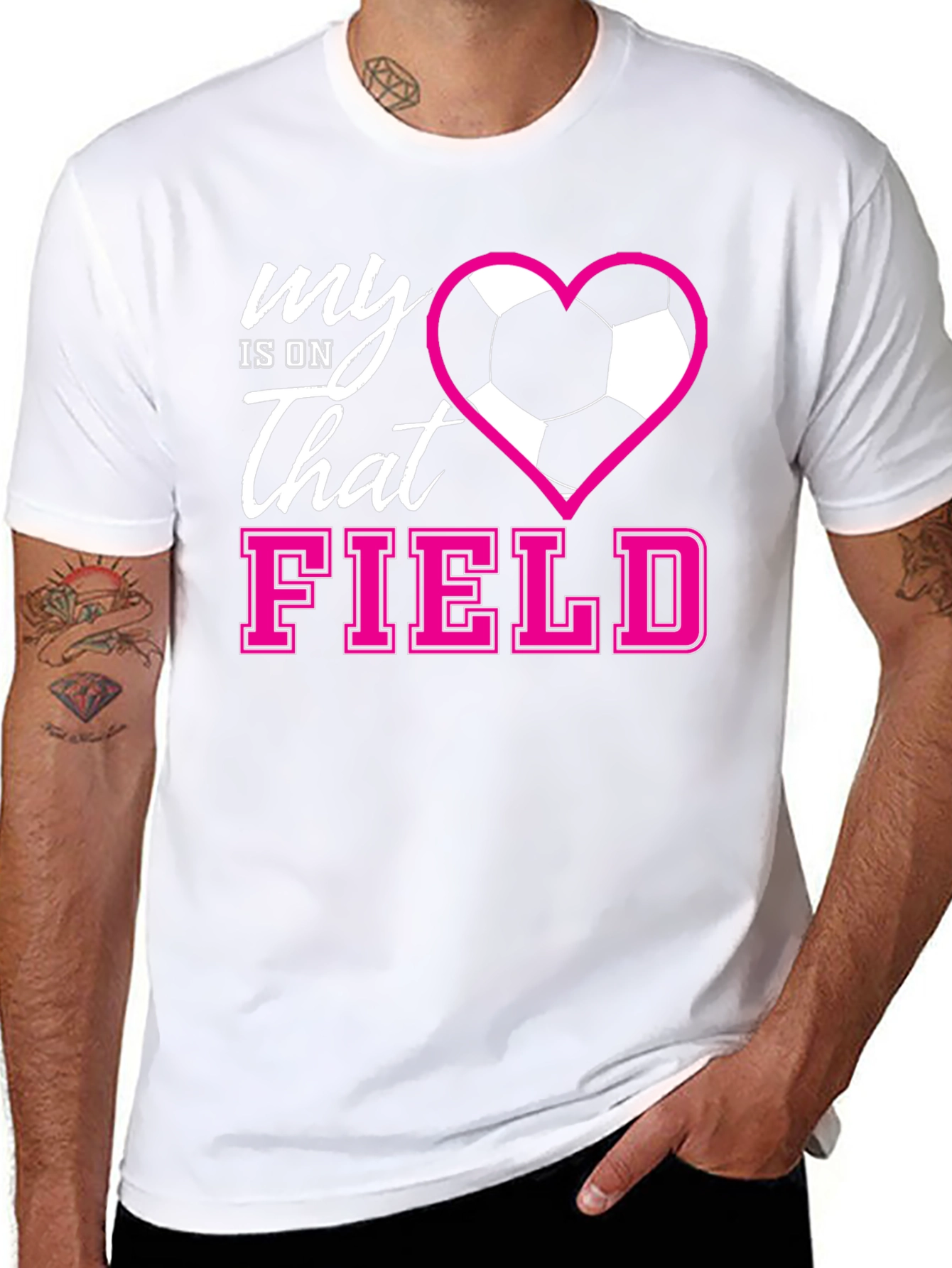 My Heart Is On That Field Soccer Graphic Tee