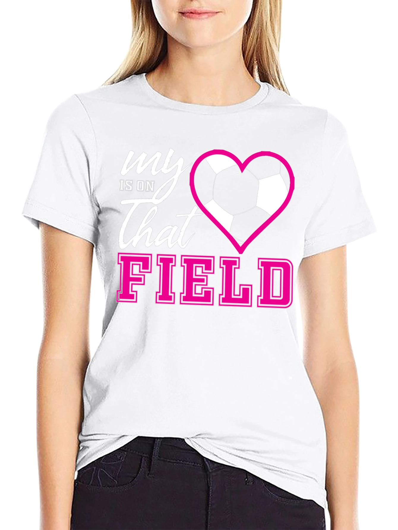 My Heart Is On That Field Soccer Graphic Tee