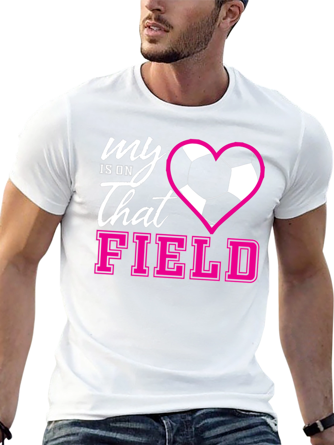 My Heart Is On That Field Soccer Graphic Tee