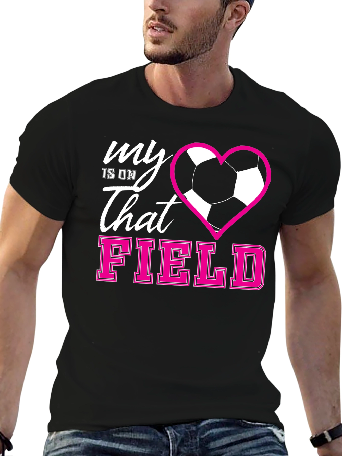 My Heart Is On That Field Soccer Graphic Tee