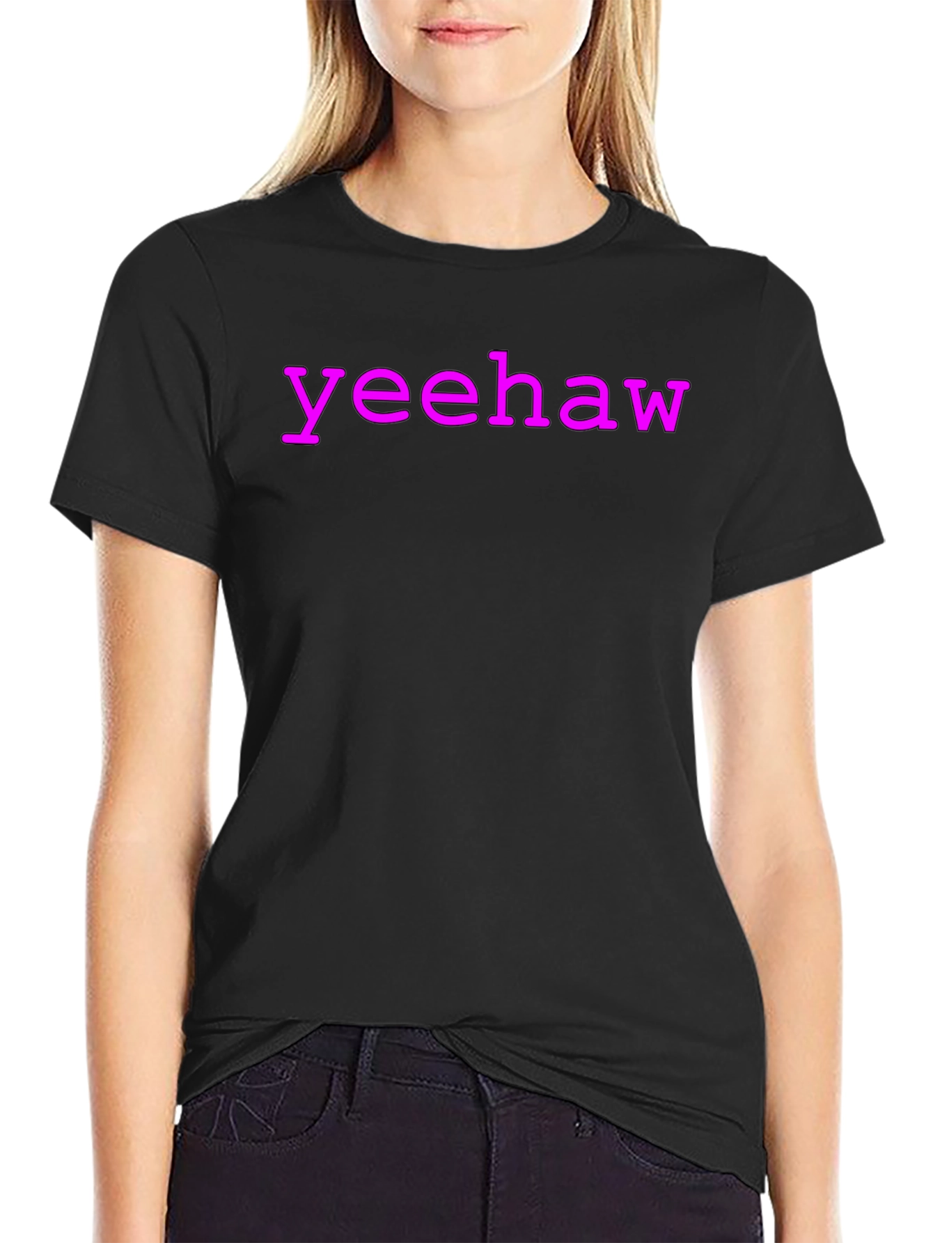 Yeehaw Tee - Casual Black T-Shirt