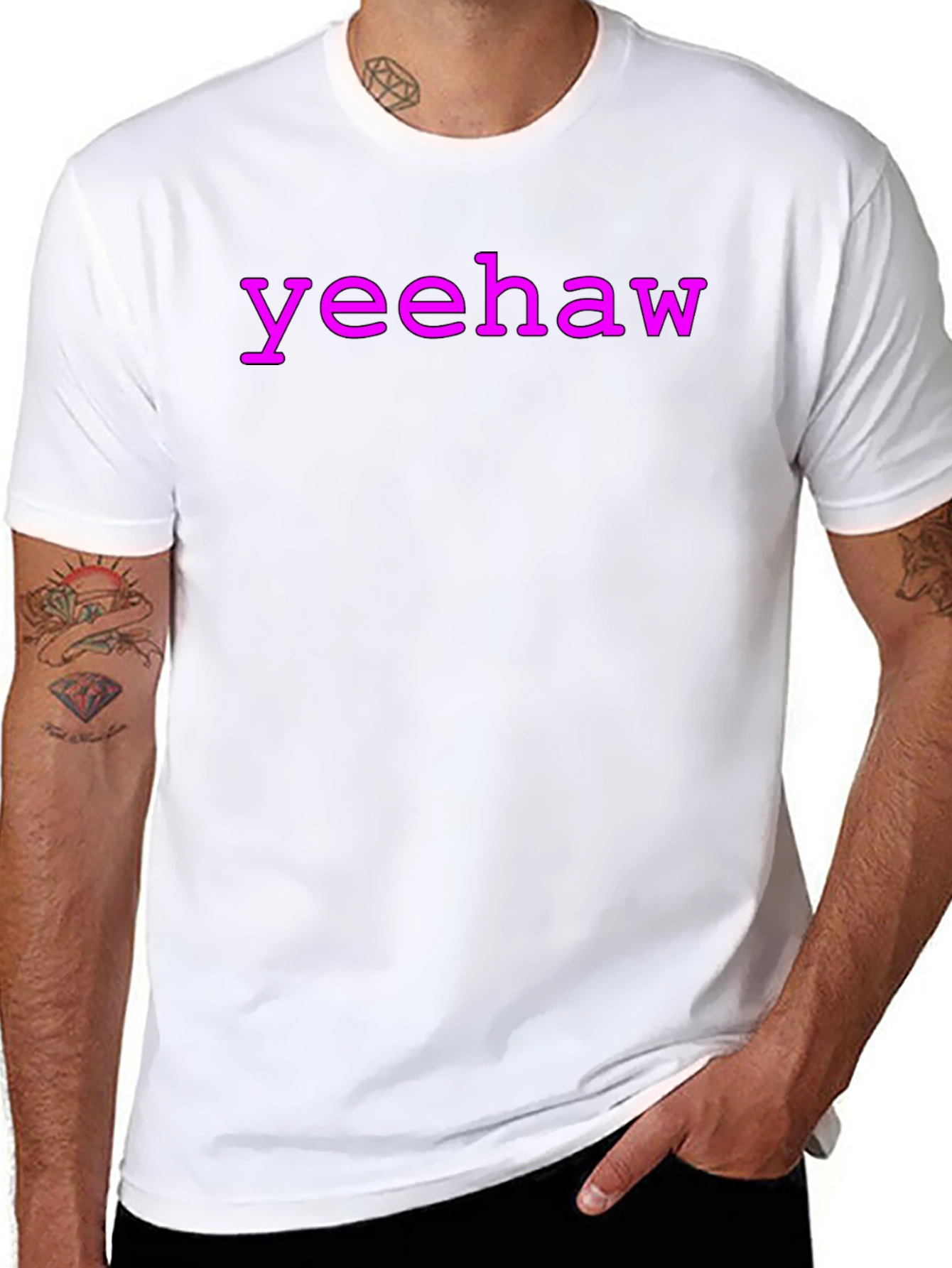 Yeehaw Tee - Casual Black T-Shirt