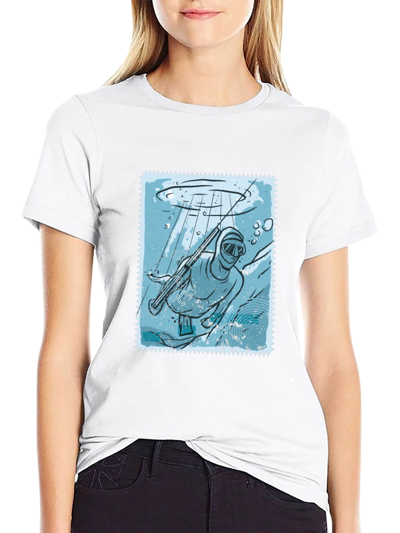 Spearfishing Stamp Tee - Black
