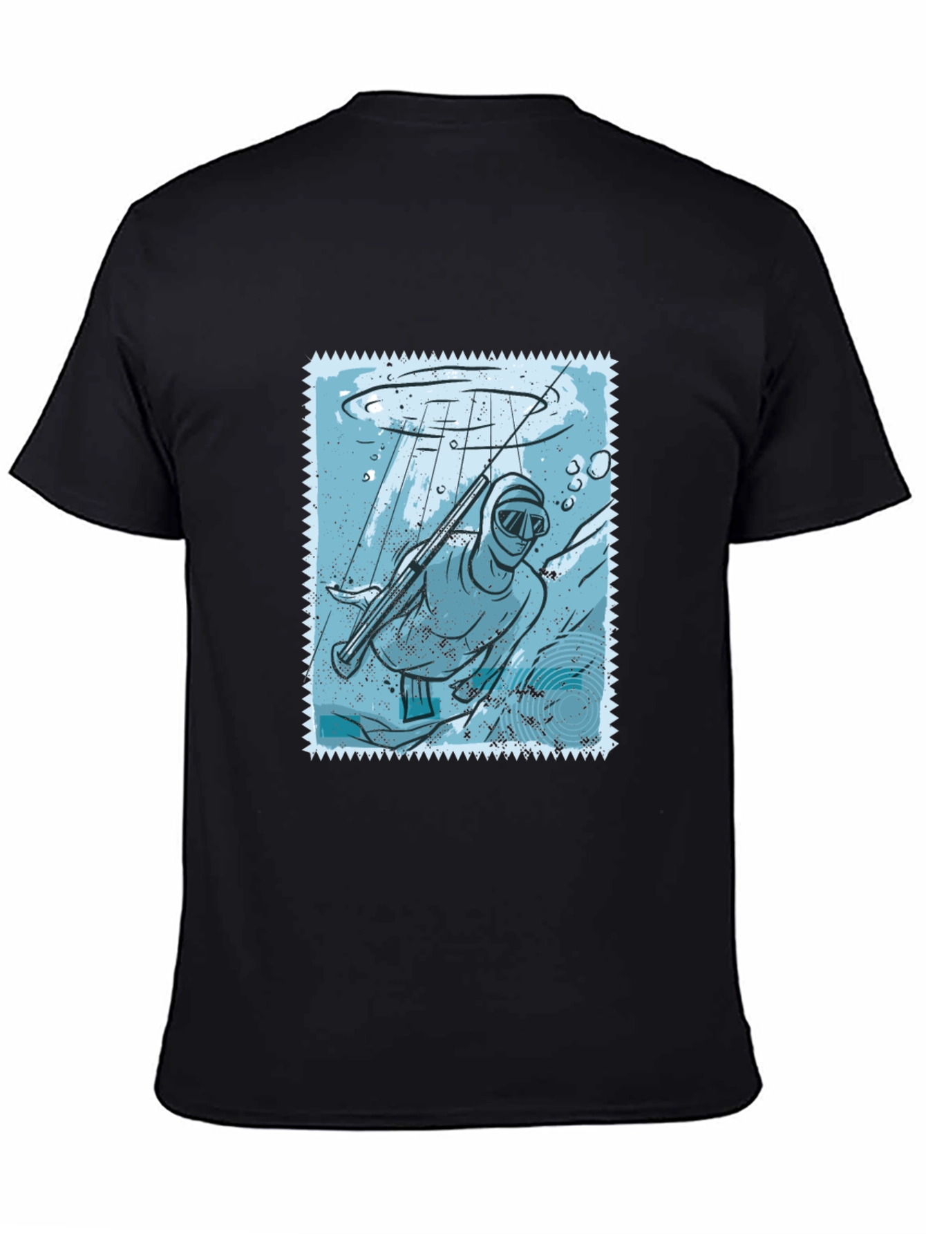 Spearfishing Stamp Tee - Black