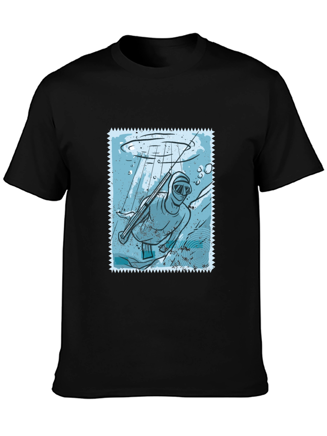 Spearfishing Stamp Tee - Black