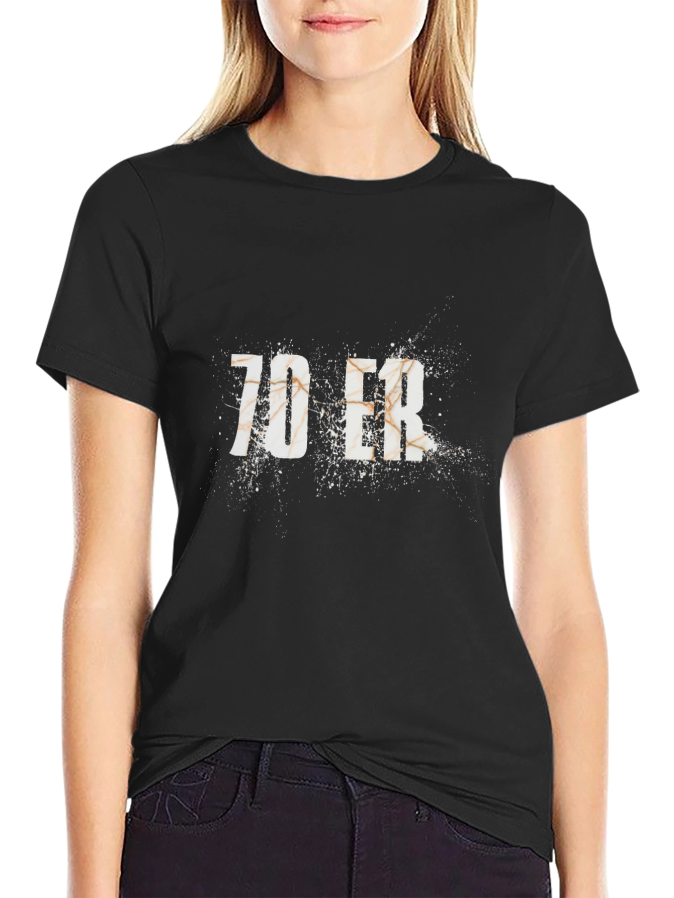 70 ER Graphic T-Shirt - Distressed Design