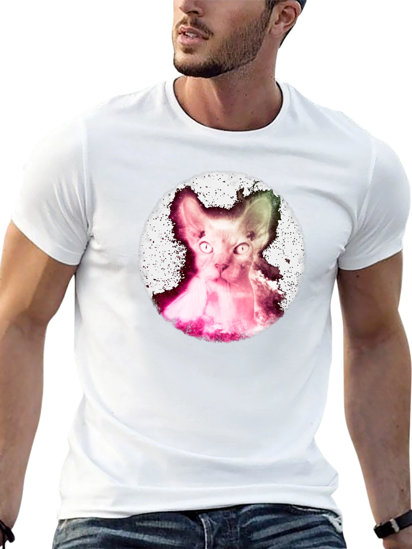 Sphynx Cat Graphic Tee - Unique Design