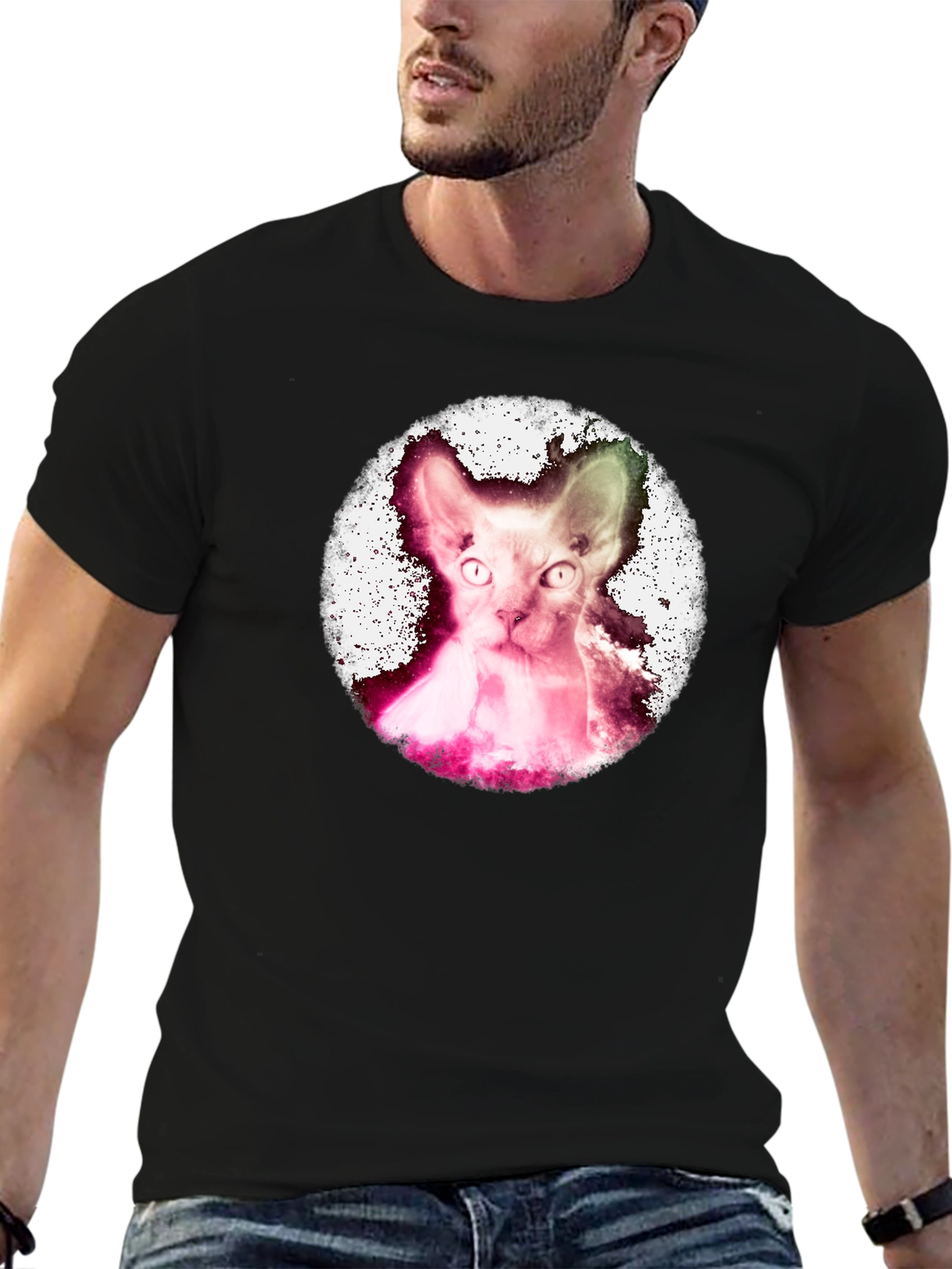 Sphynx Cat Graphic Tee - Unique Design