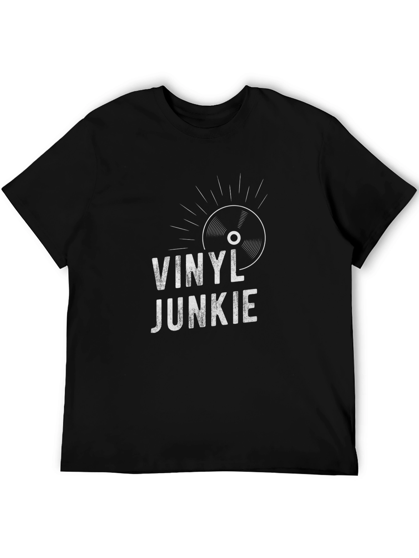 Vinyl Junkie Graphic T-Shirt - Black
