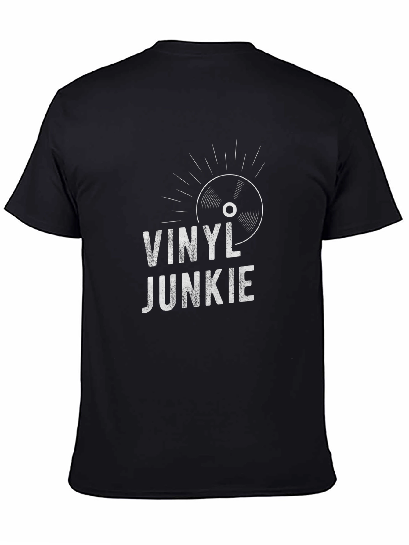 Vinyl Junkie Graphic T-Shirt - Black