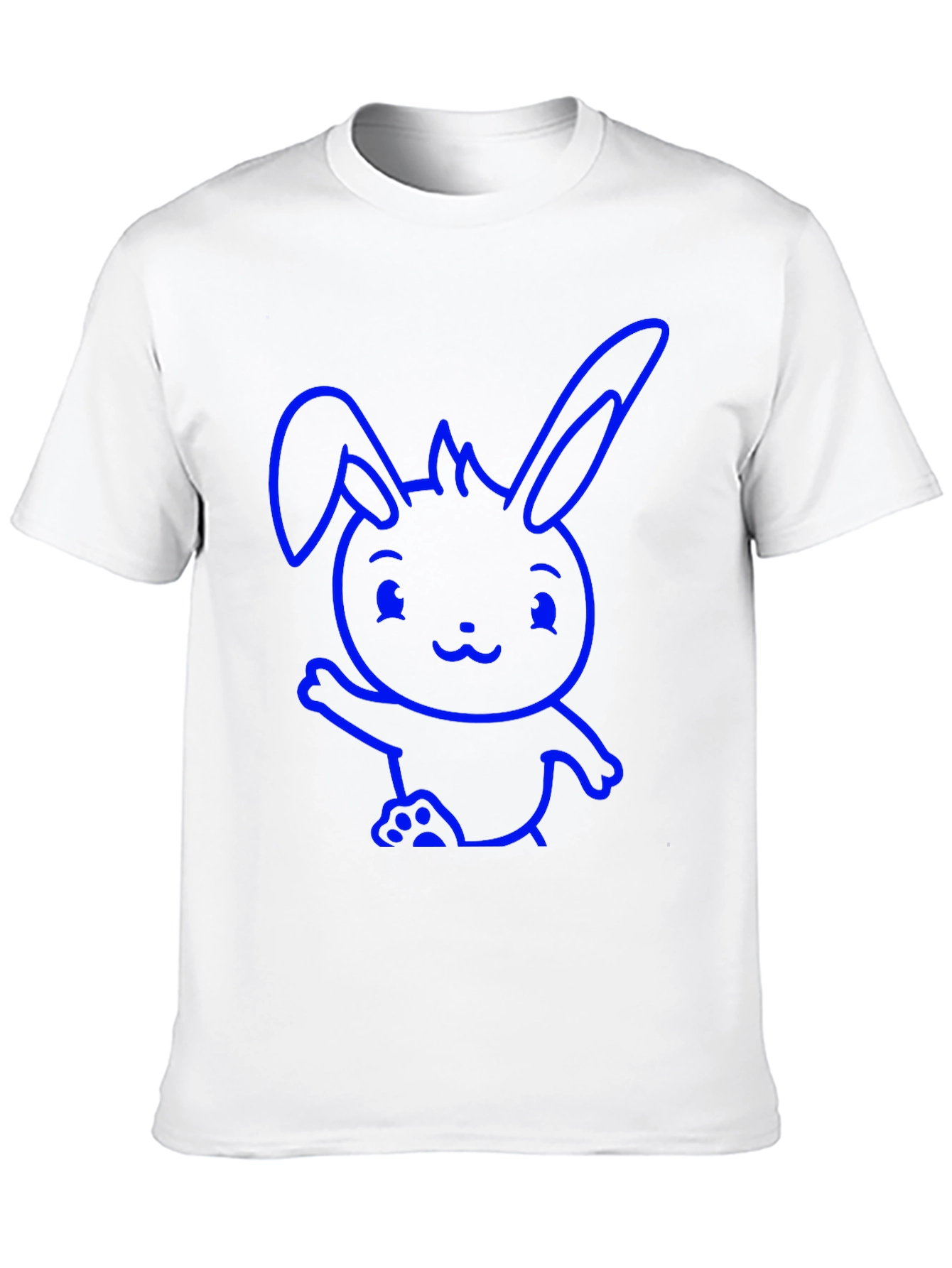 Cute Bunny Graphic Black T-Shirt