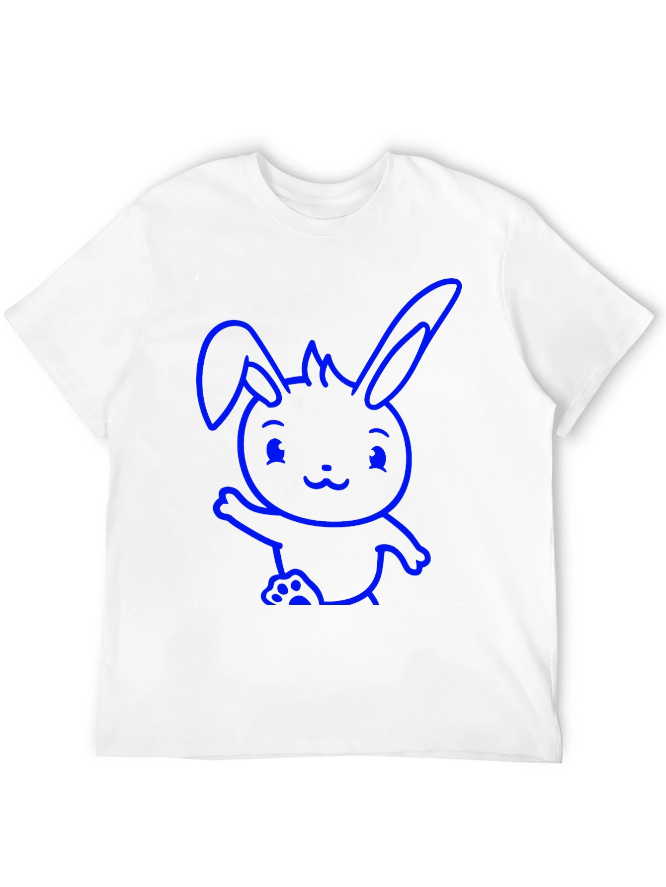 Cute Bunny Graphic Black T-Shirt