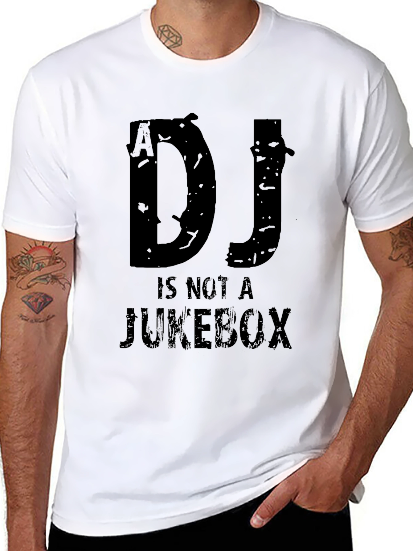 DJ Is Not A Jukebox Black Graphic T-Shirt