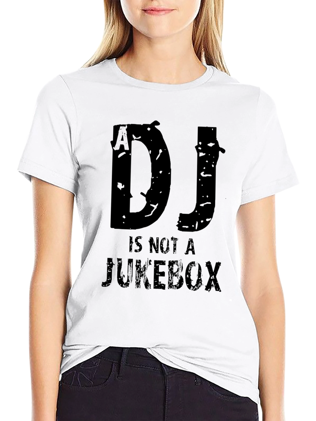 DJ Is Not A Jukebox Black Graphic T-Shirt