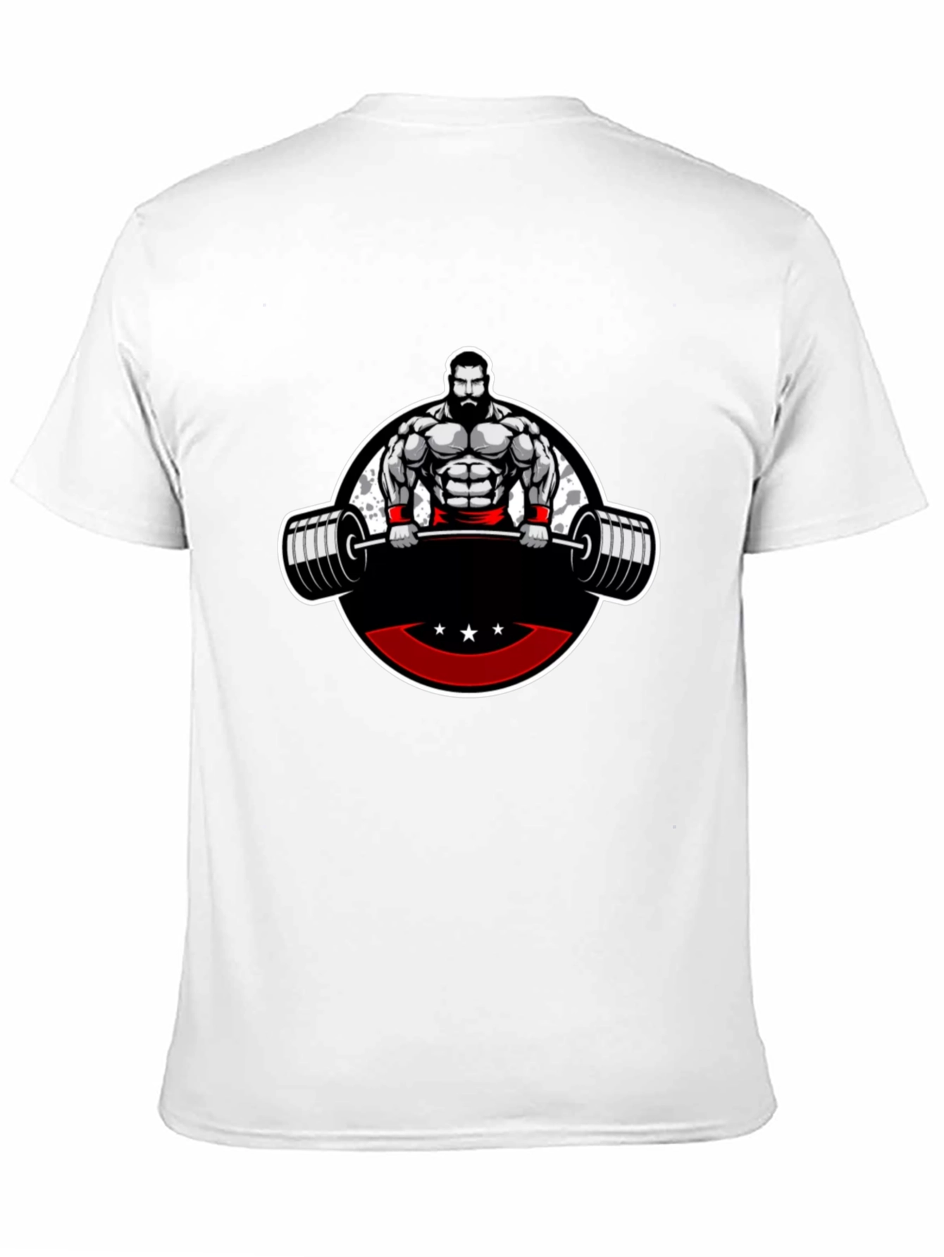 Mens Black Graphic T-Shirt - Weightlifter Design