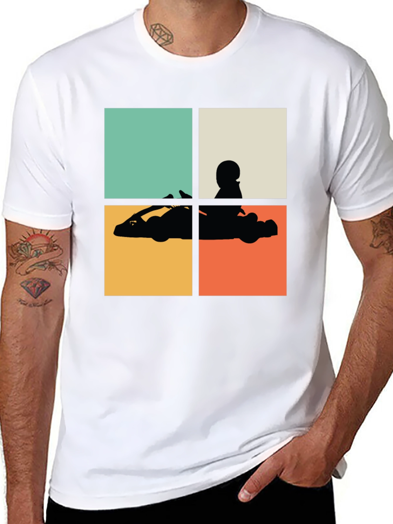 Retro Go-Kart Silhouette T-Shirt