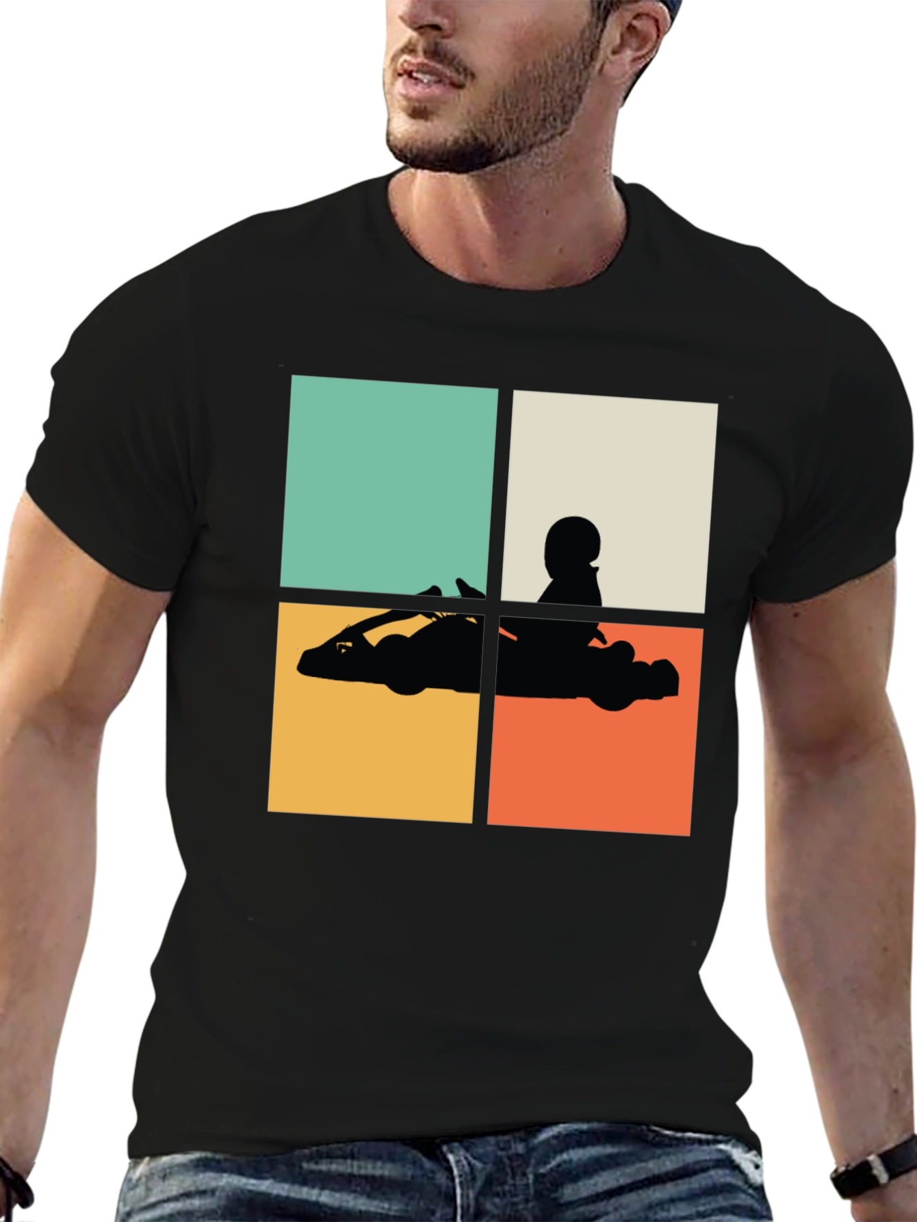 Retro Go-Kart Silhouette T-Shirt