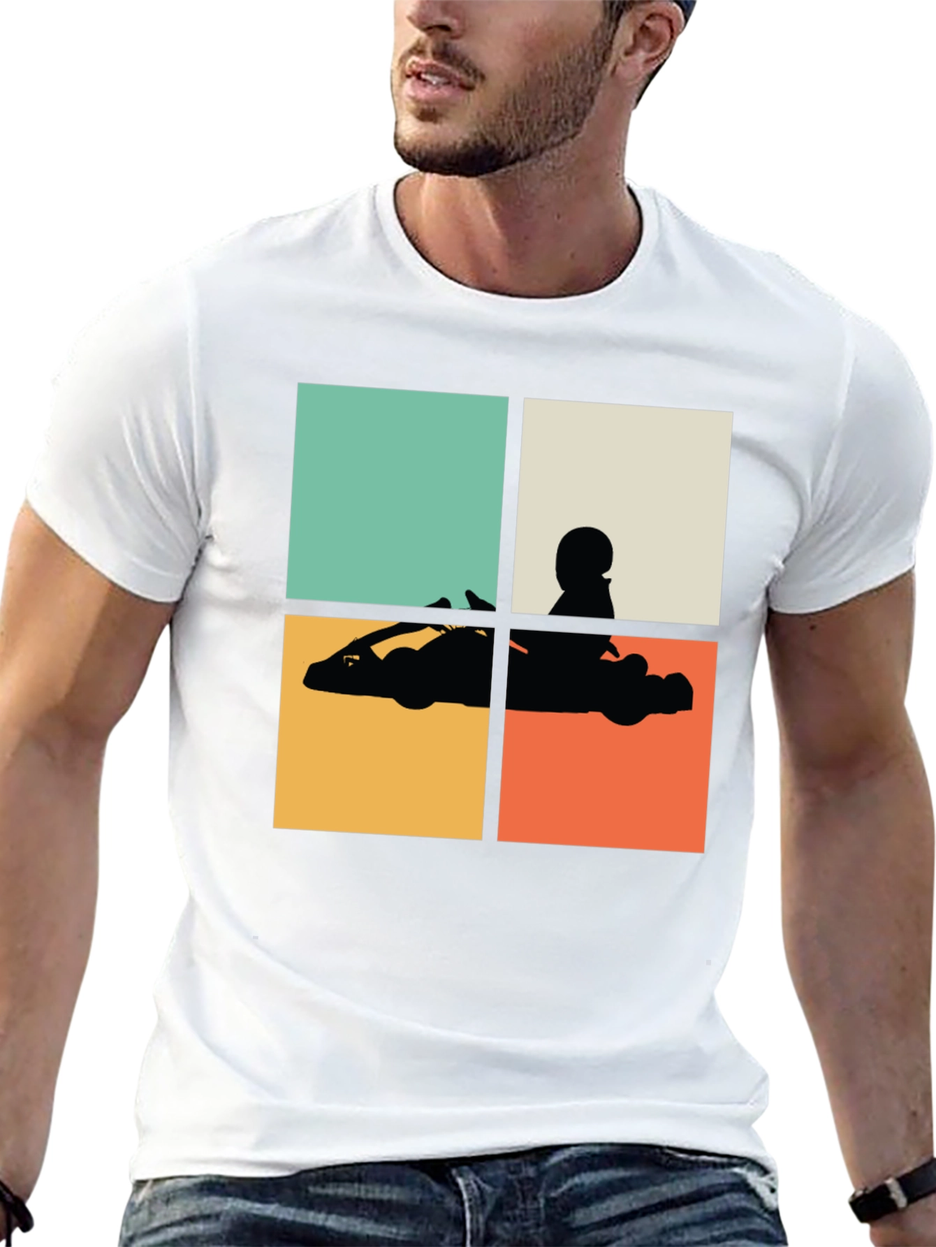Retro Go-Kart Silhouette T-Shirt