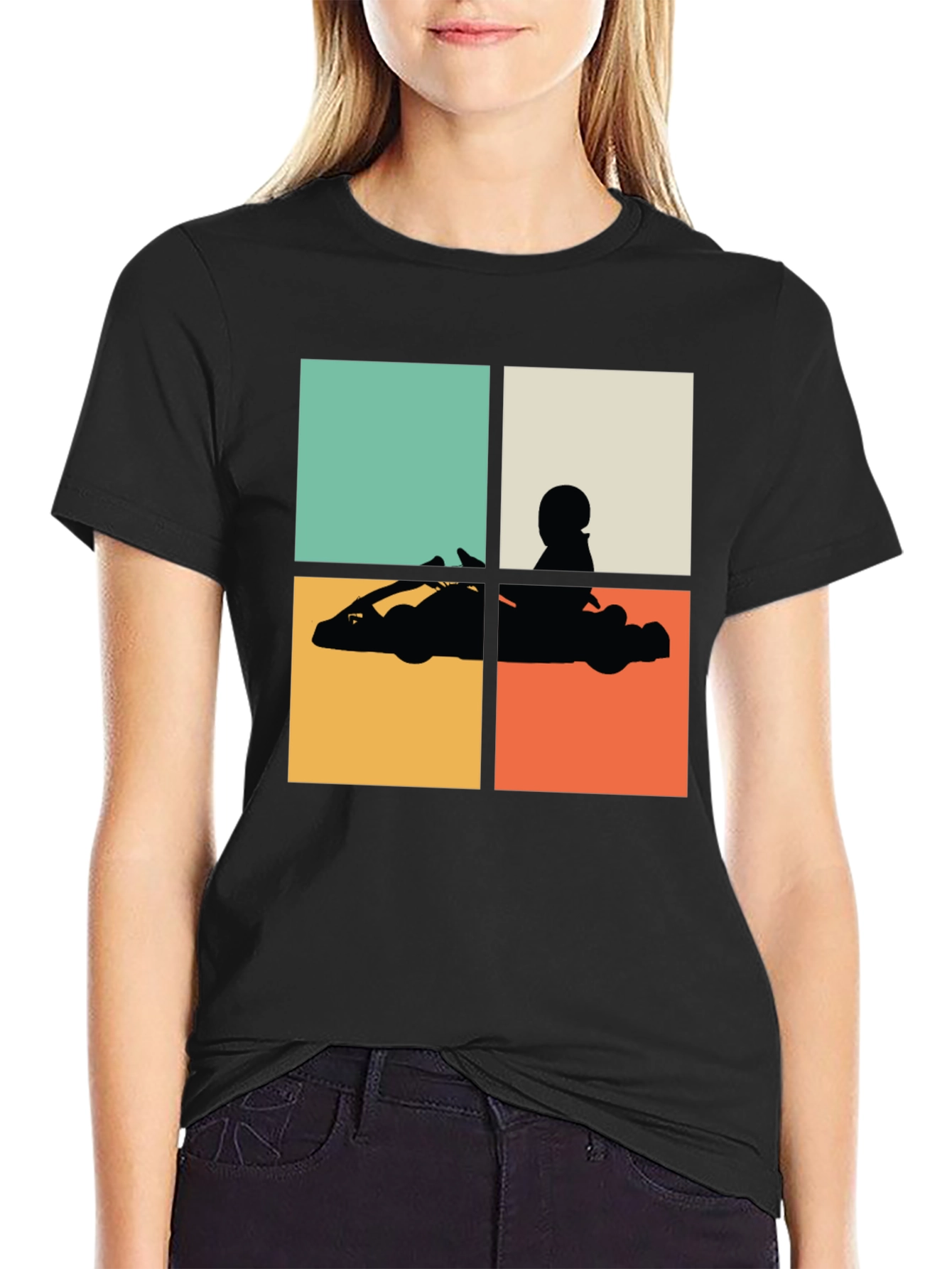 Retro Go-Kart Silhouette T-Shirt