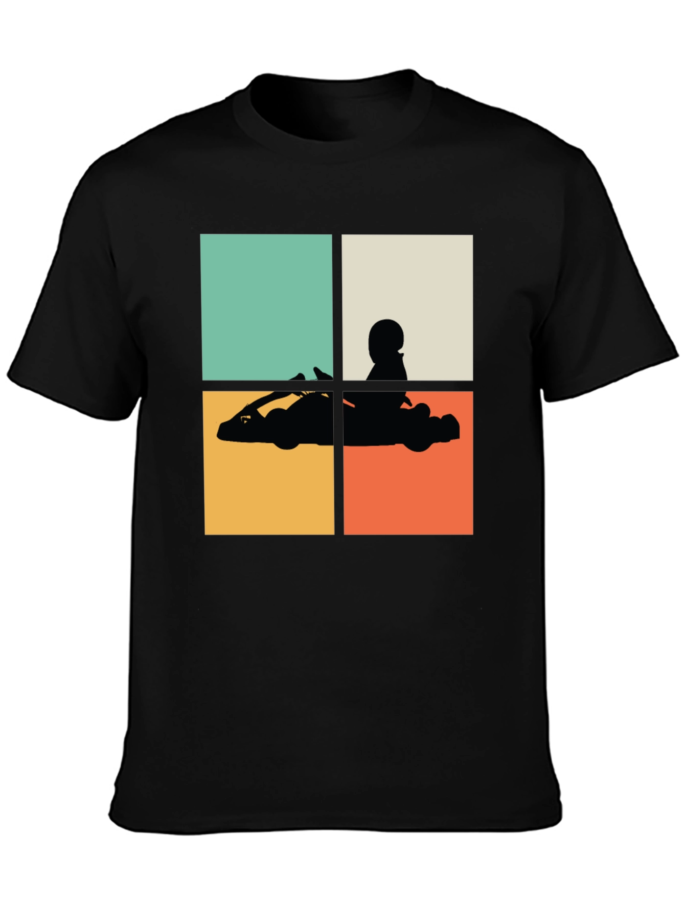 Retro Go-Kart Silhouette T-Shirt