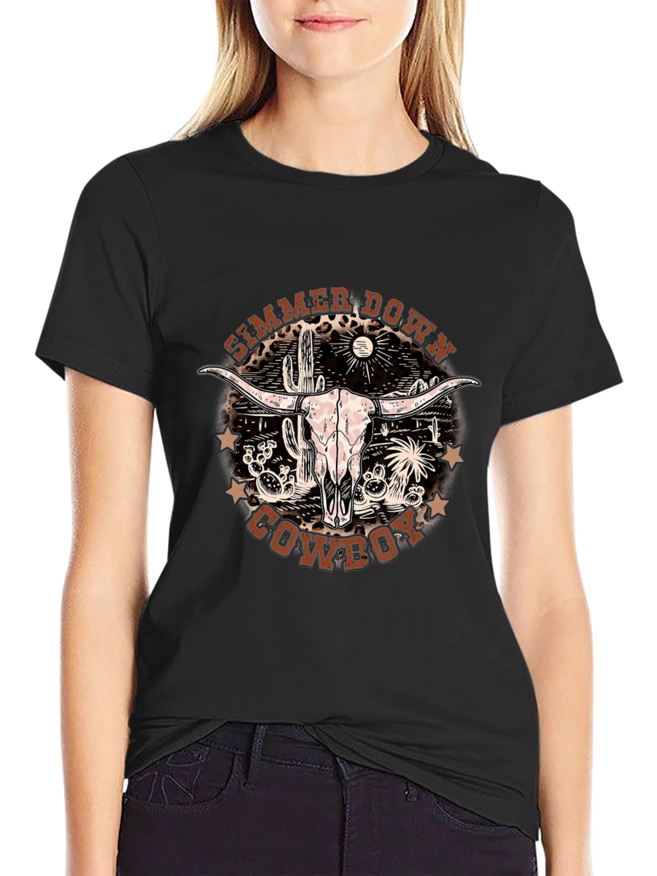Simmer Down Cowboy Graphic T-Shirt