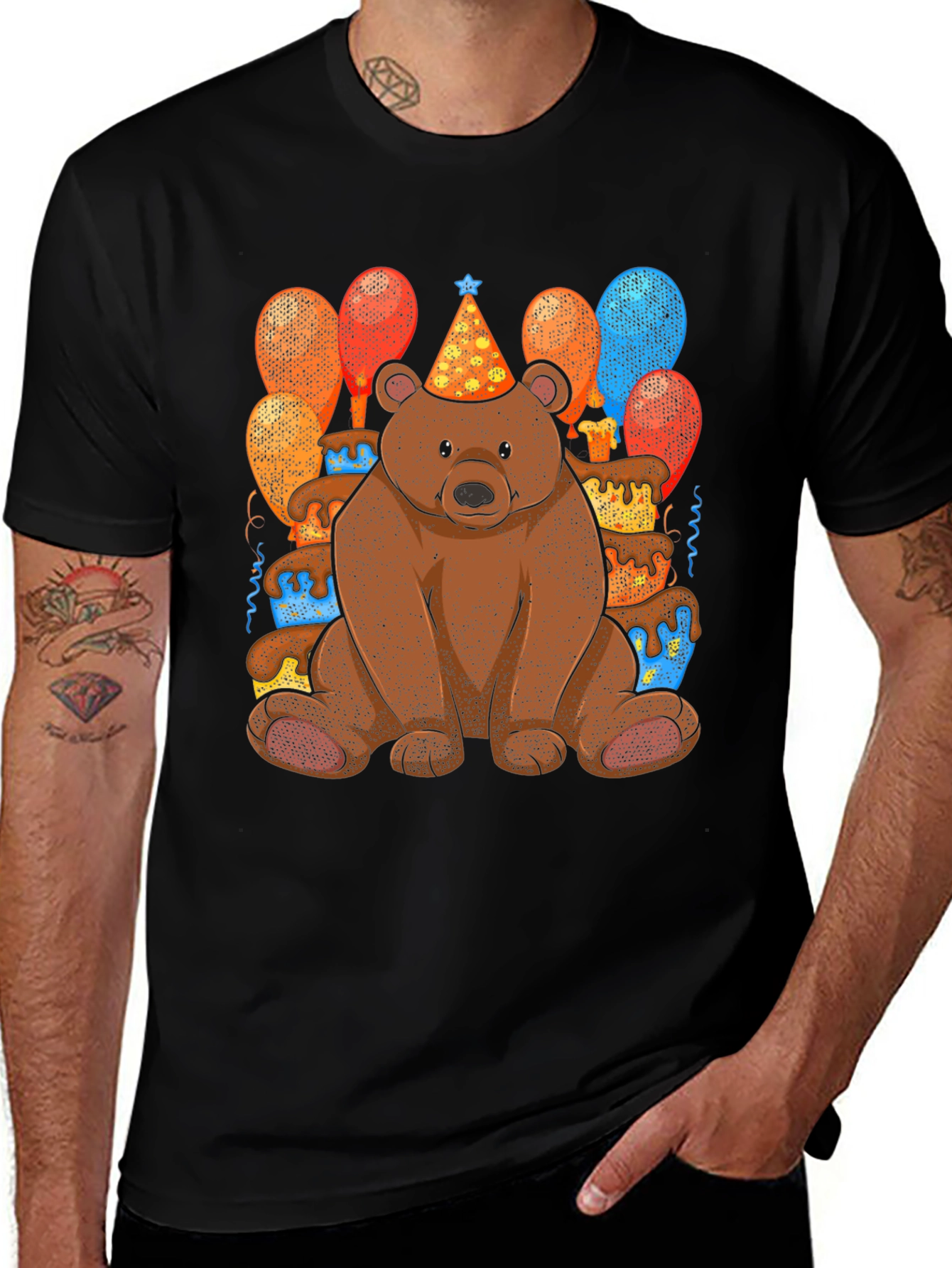 Birthday Bear T-Shirt: Cute Cartoon Animal Tee