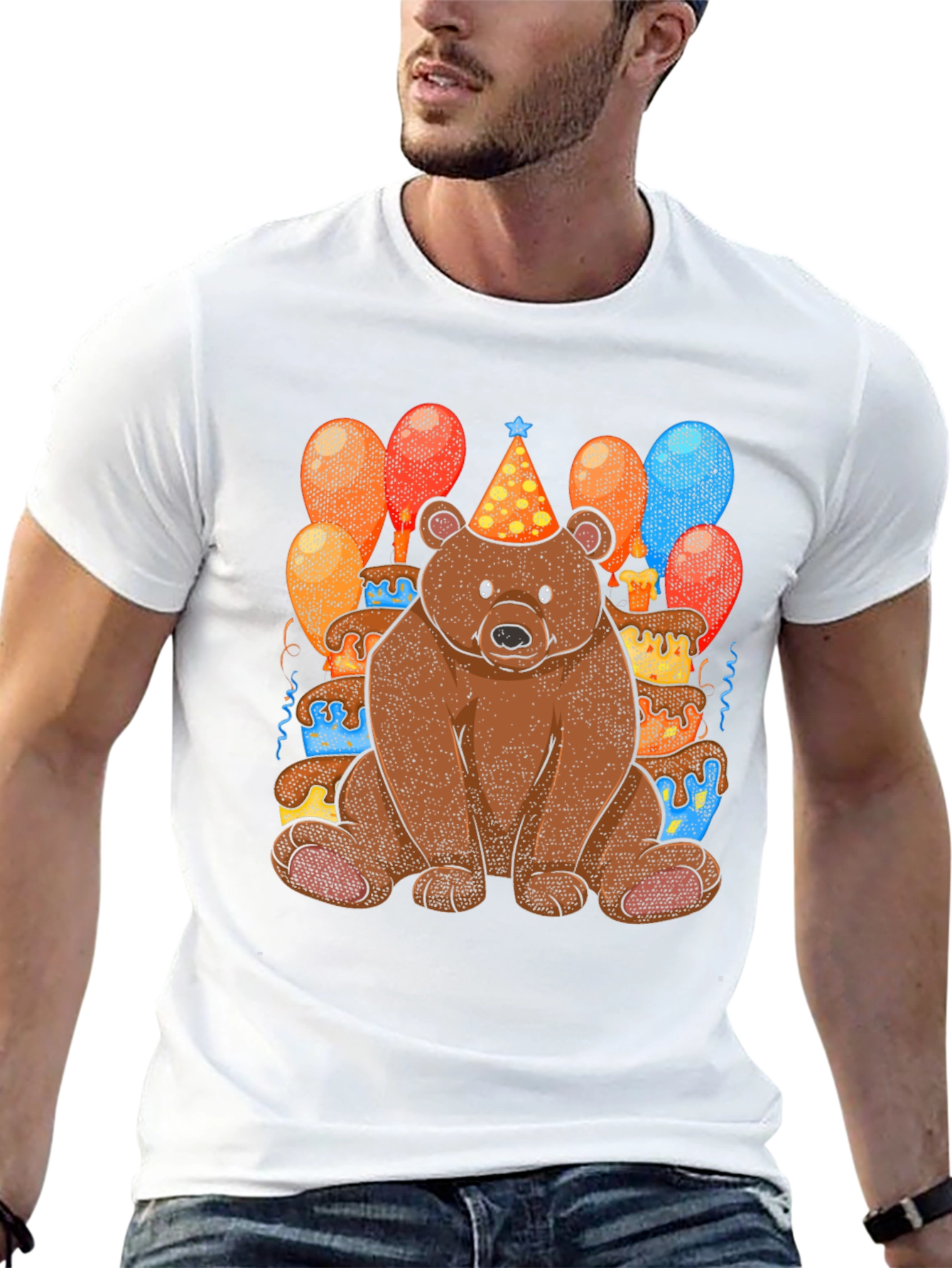 Birthday Bear T-Shirt: Cute Cartoon Animal Tee