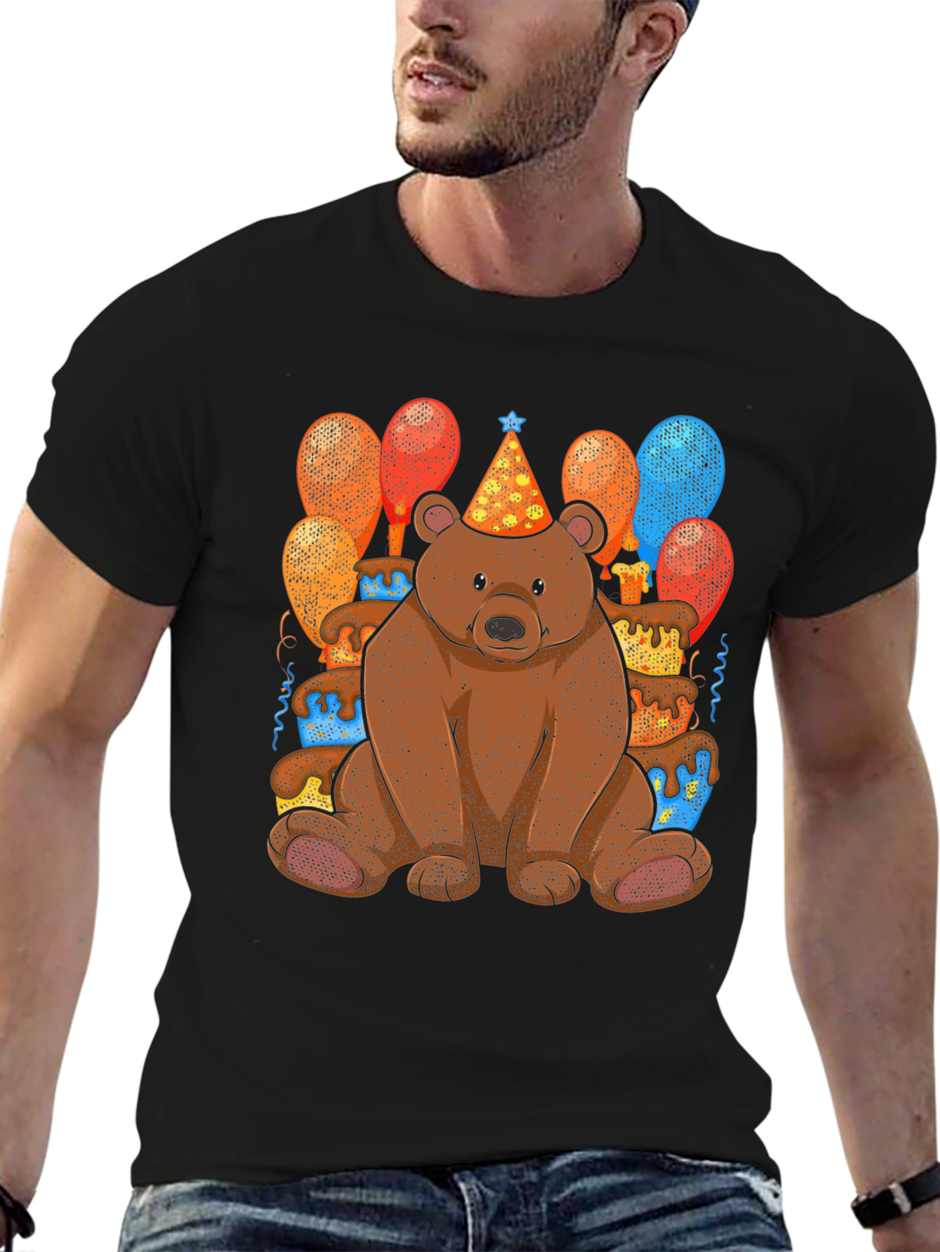 Birthday Bear T-Shirt: Cute Cartoon Animal Tee