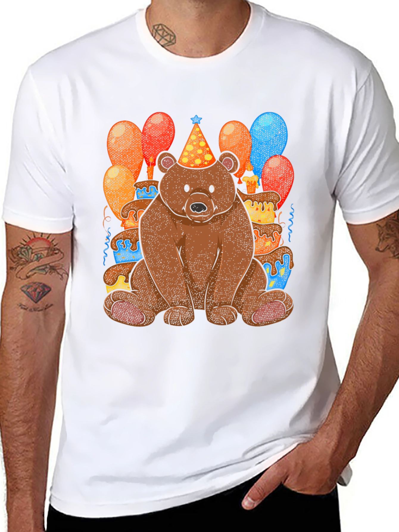 Birthday Bear T-Shirt: Cute Cartoon Animal Tee