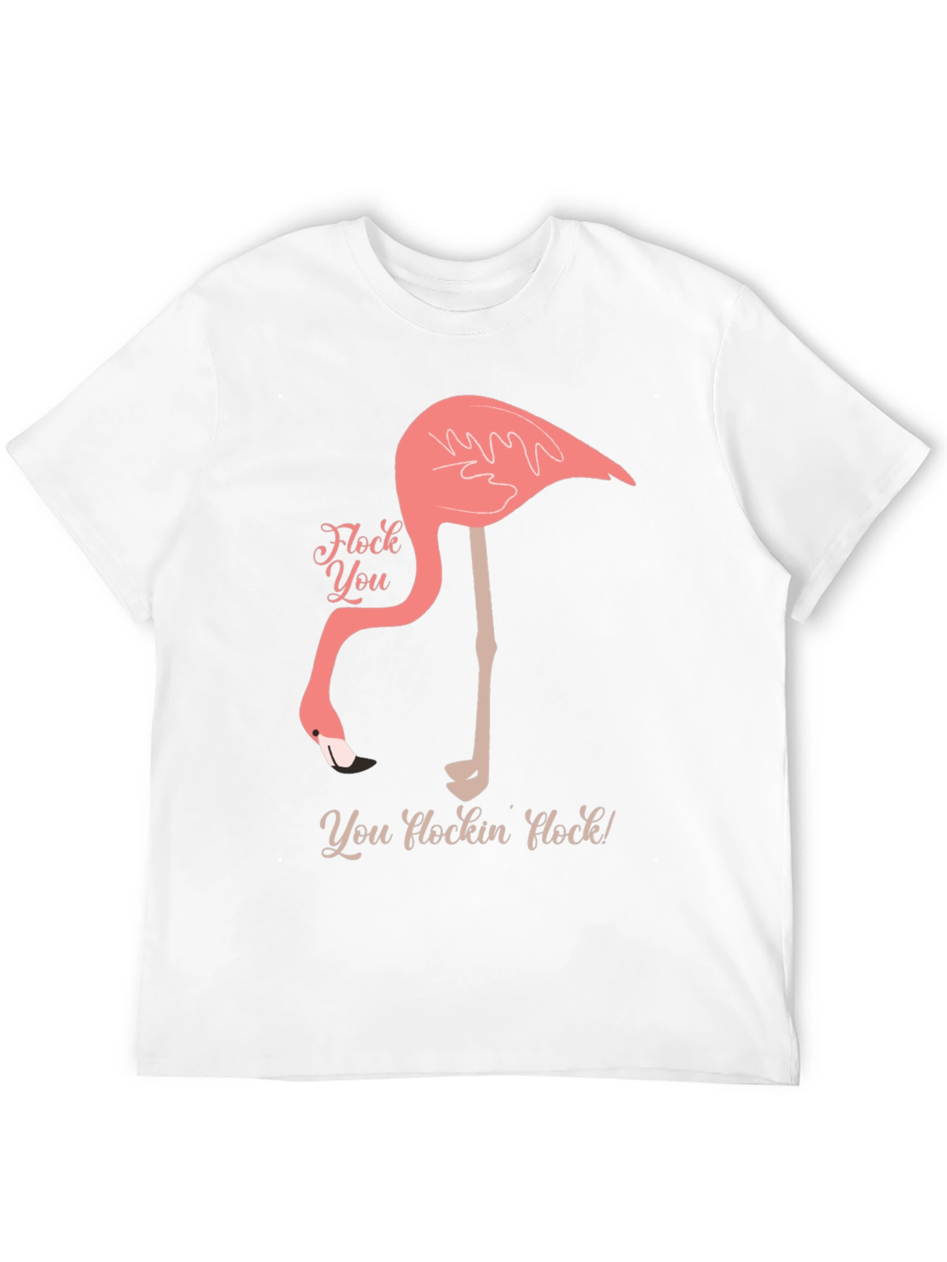 Flock You Flamingo Graphic Tee - Black Cotton T-Shirt