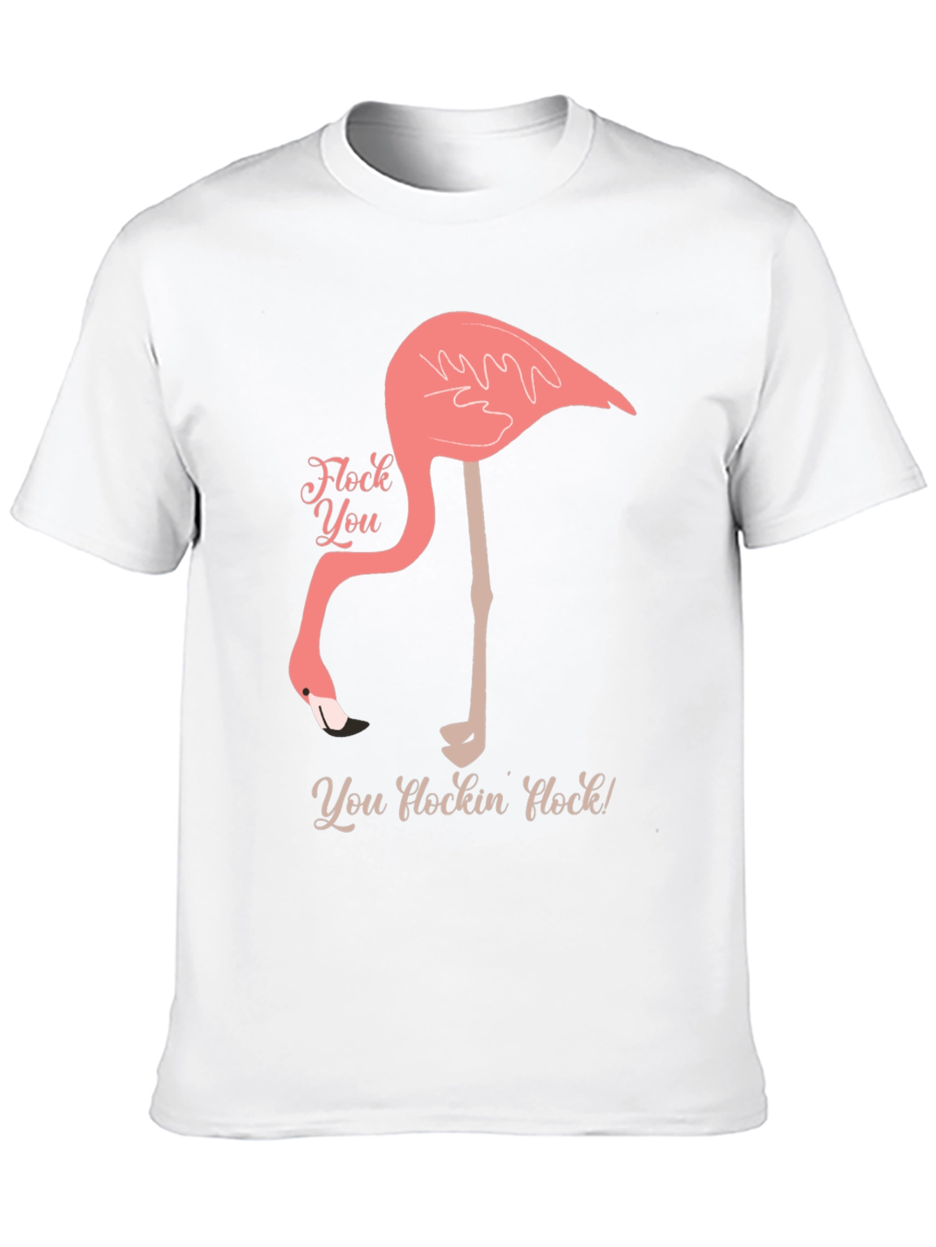 Flock You Flamingo Graphic Tee - Black Cotton T-Shirt