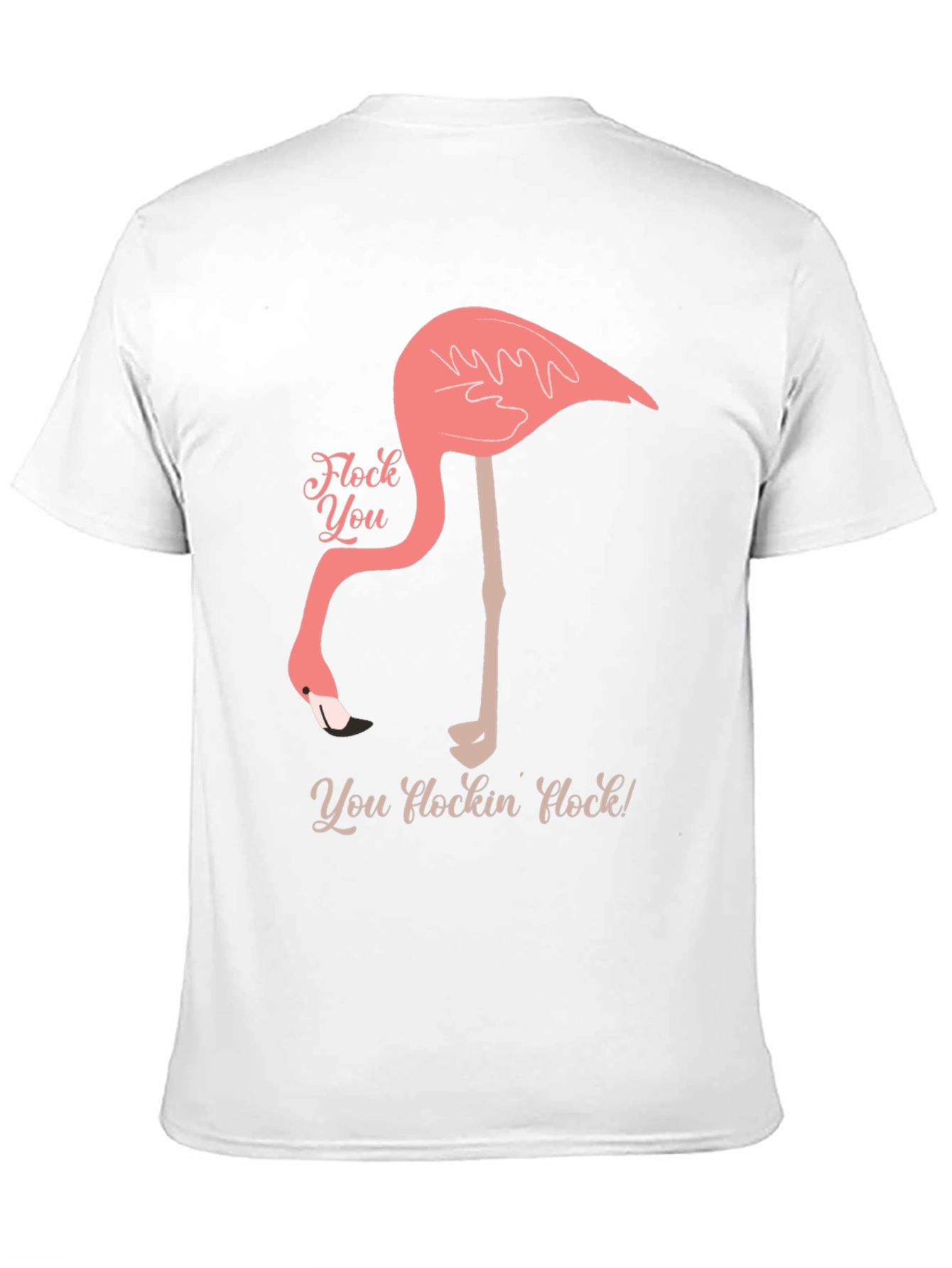 Flock You Flamingo Graphic Tee - Black Cotton T-Shirt