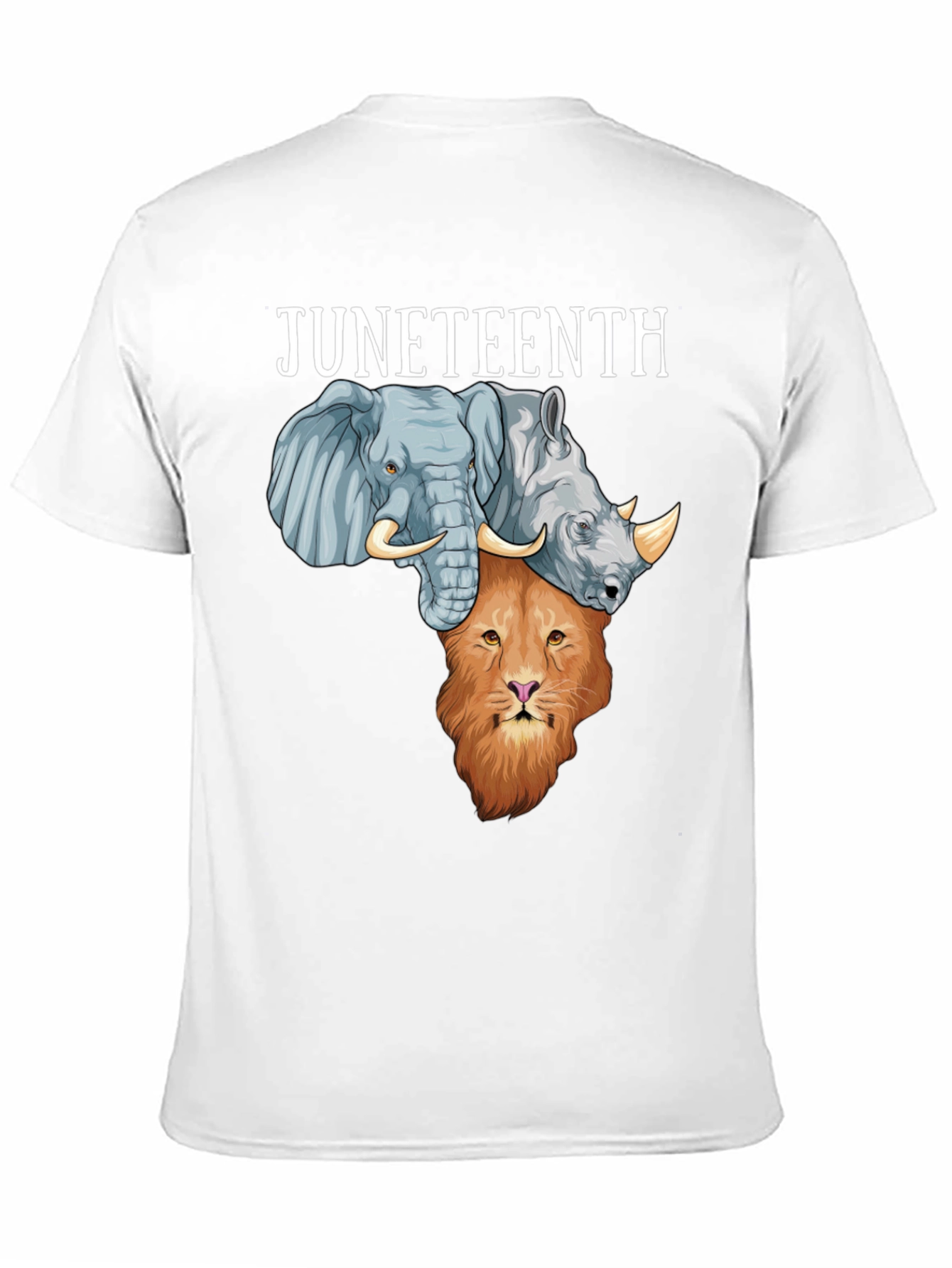 Juneteenth Africa Animals Mens Black T-shirt
