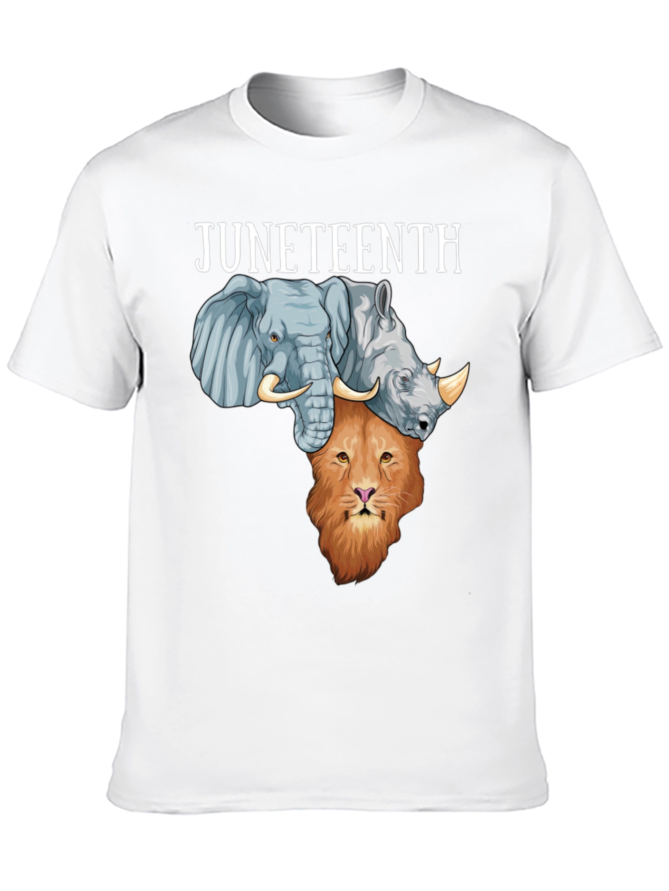 Juneteenth Africa Animals Mens Black T-shirt